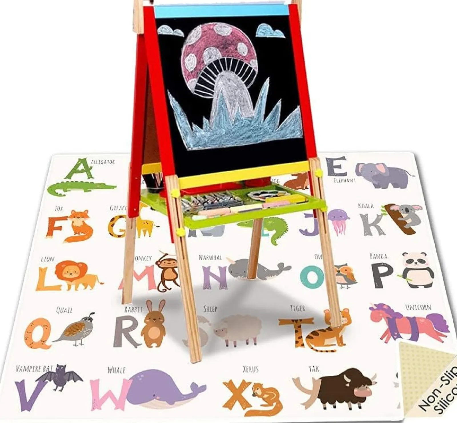 Little Helper High Chair Accessories & Inserts & Splash Mats & Cushions & Inserts | Floor Mat | Baby High Chair & Potty Training Splash Mat | Alphabet Friends