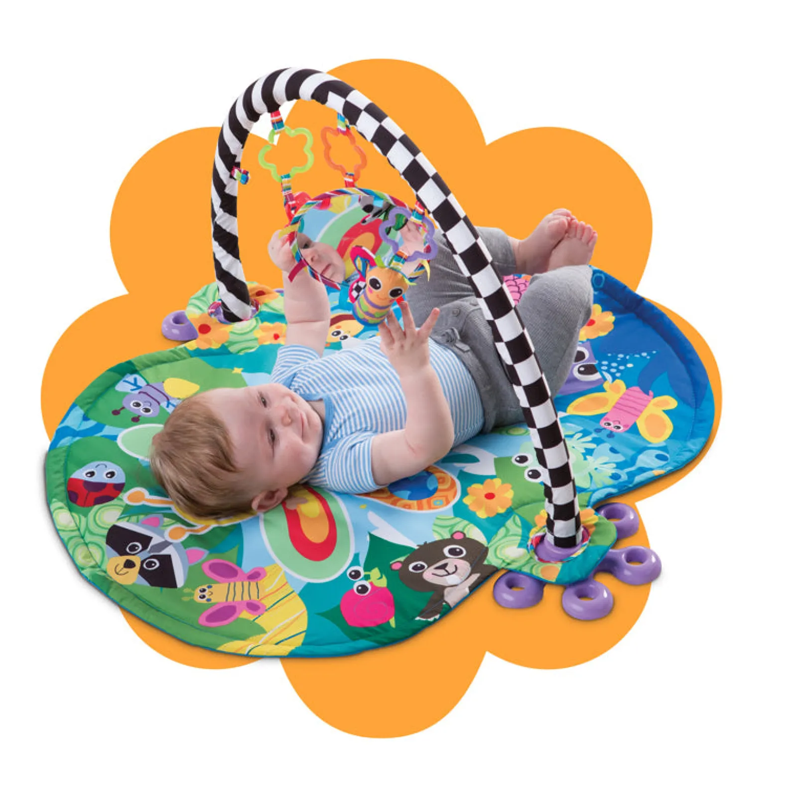 Little Helper Baby Play Gyms & Tummy Time & Activity Centres | Flutters & Fireflies | 3-in-1 Baby Activity Gym | Baby Play Mat | Baby Gym