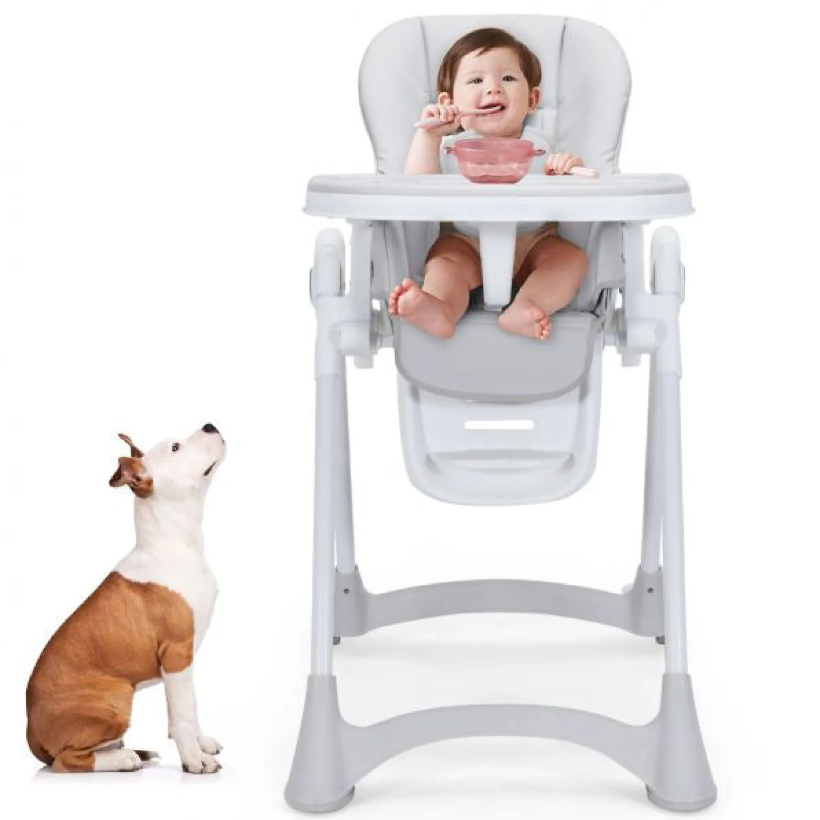 Little Helper High Chairs (plastic) | High Chairs (combination) | Folding & Reclining Baby High Chair | 6 Height Adjustable | 5 Point Harness | Low Chair | 6m