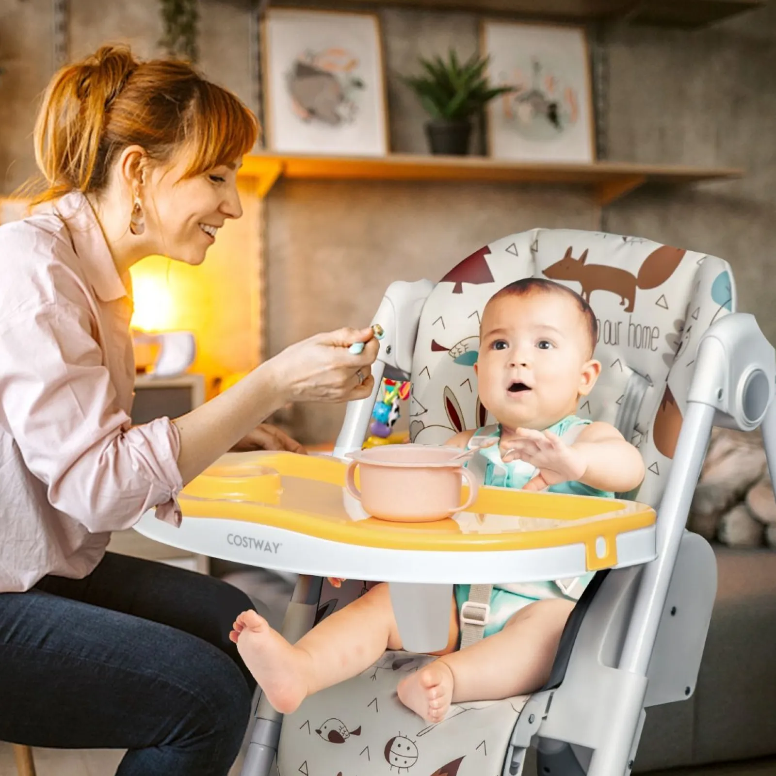 Little Helper High Chairs (plastic) | Folding & Reclining Fox Baby High Chair | Low Chair | 3 Recline Positions | Locking Wheels