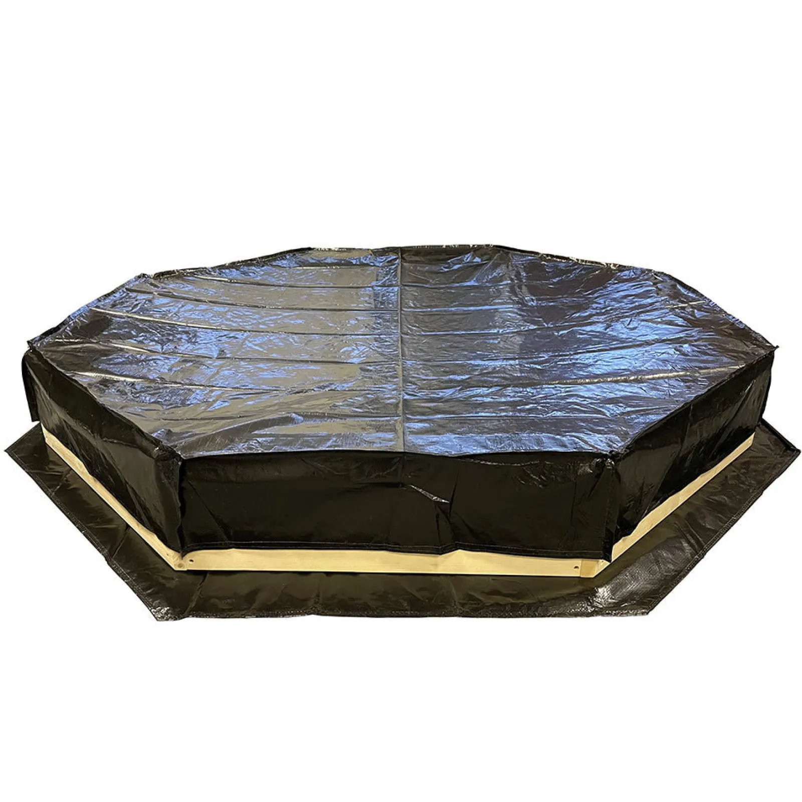 Little Helper Sand & Water Table & Sandpits & Mud Kitchens | Giant Eco FSC Deluxe Wooden Sandpit with Waterproof Cover | 1.77m diameter | 18m+