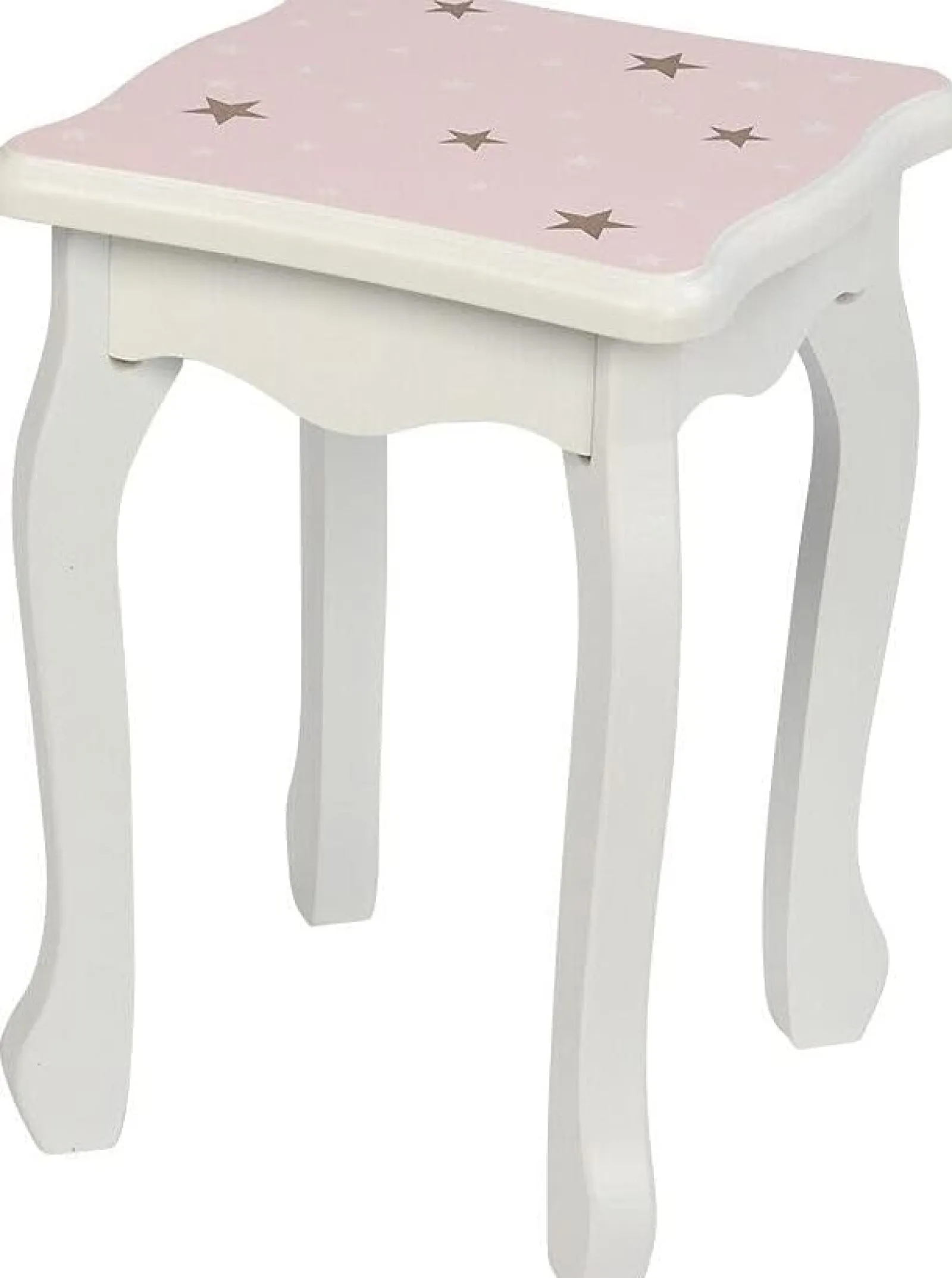 Little Helper Dressing Tables & Vanity Tables | Girls Dressing Table | Vanity Table | Crystal Knobs | Pink Stars and White | 6 - 13 Years