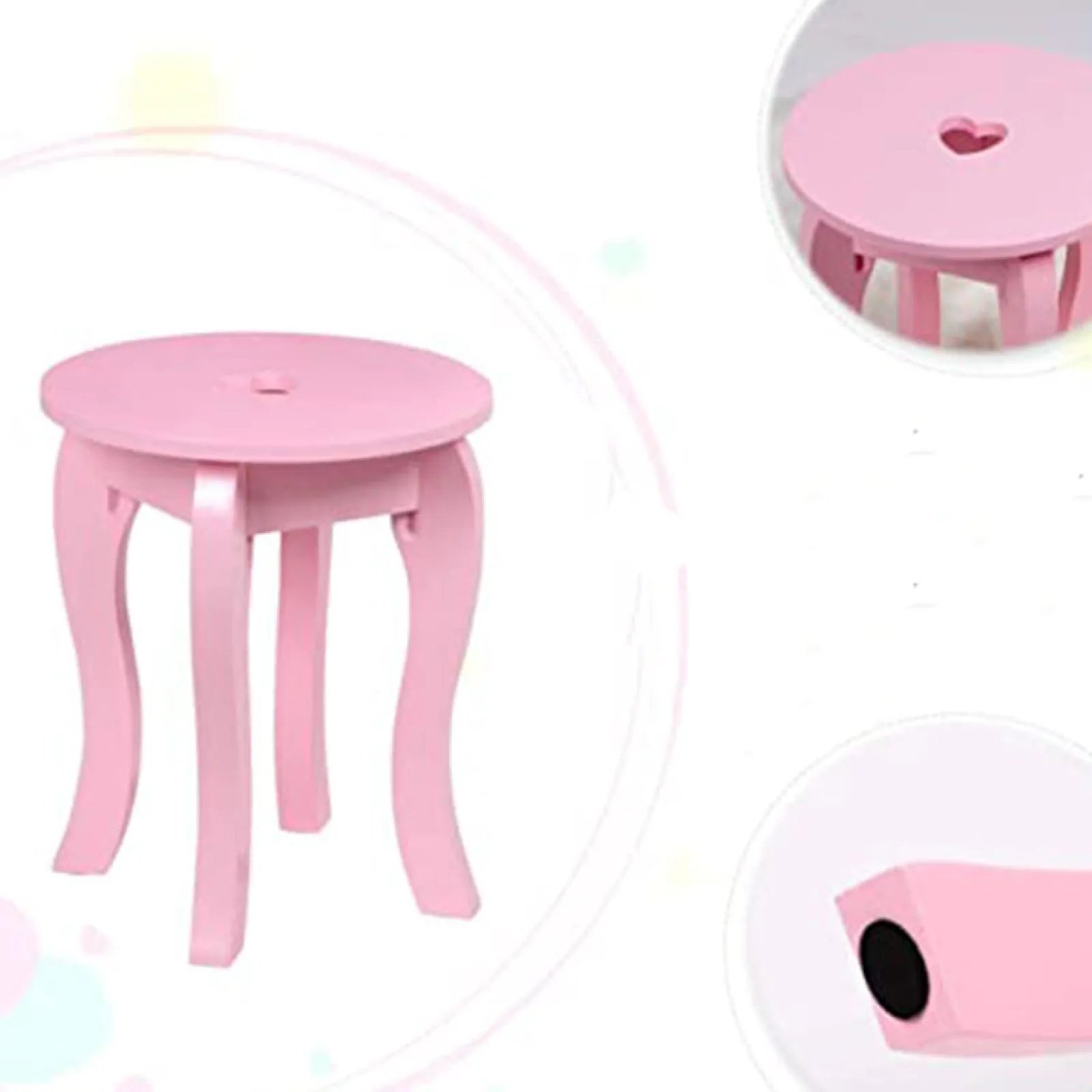 Little Helper Dressing Tables & Vanity Tables | Girls Princess Dressing Table & Stool with Mirror & Drawers | Kids Vanity Table | Pink | 3-8 Years