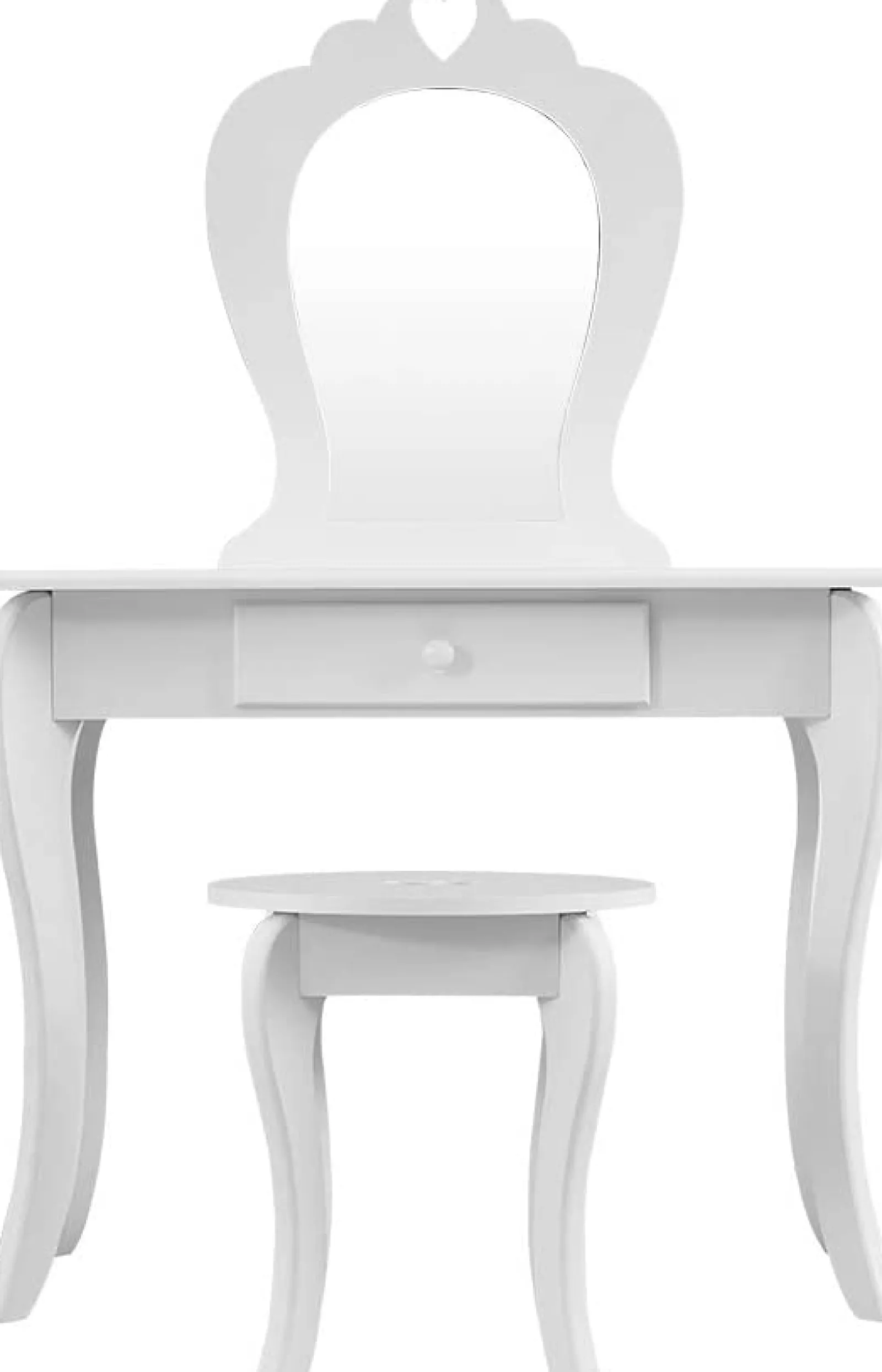Little Helper Table & Chairs (wooden) | Dressing Tables & Vanity Tables | Girls Princess Dressing Table & Stool with Mirror & Drawers | Kids Vanity Table | White or Pink | 3-8 Years