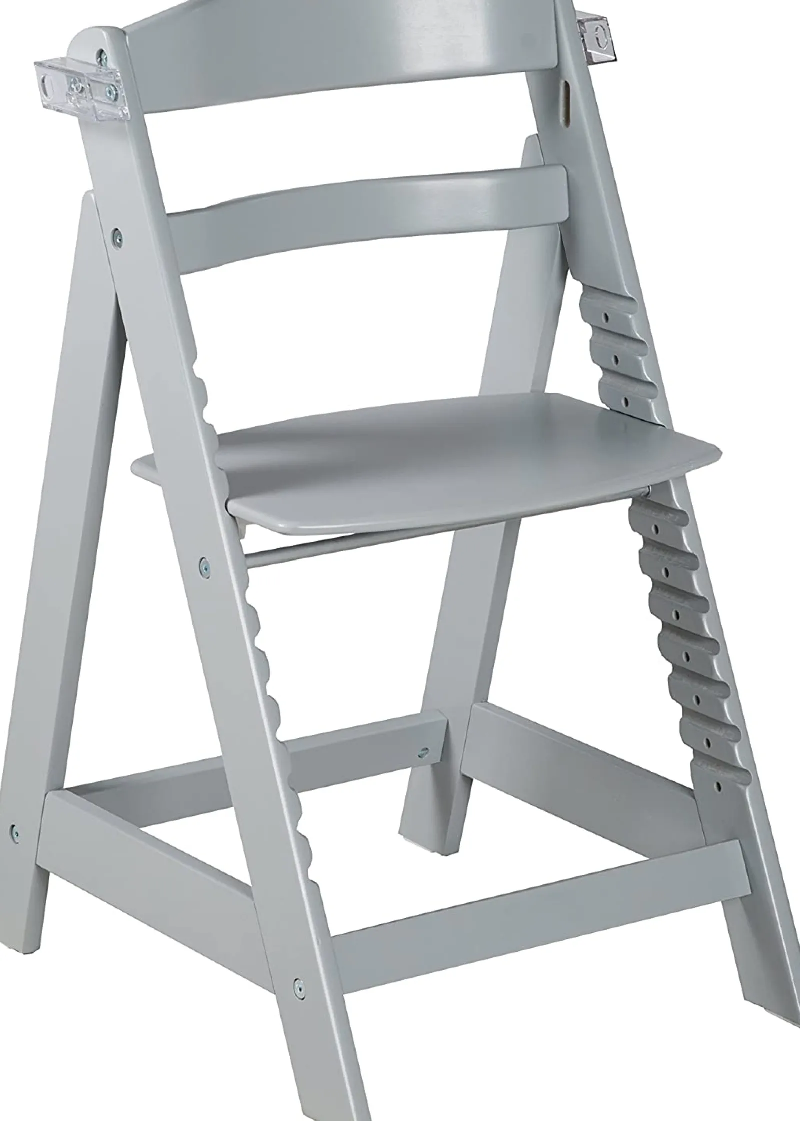 Little Helper High Chairs (wooden) | Grow-with-me Adjustable Eco Wooden High Chair with Quick Release Tray | Grey | 6m - 10 years