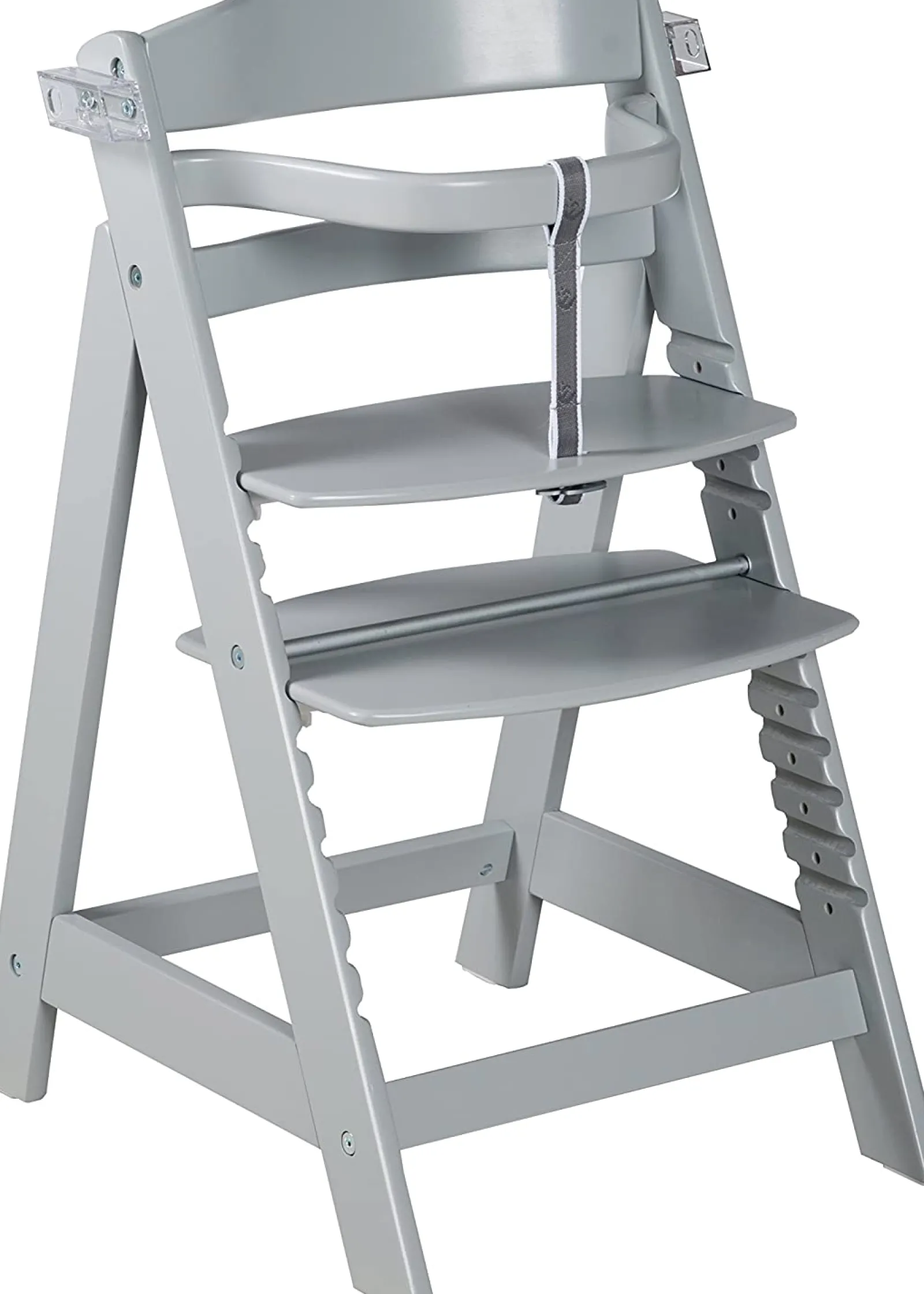 Little Helper High Chairs (wooden) | Grow-with-me Adjustable Eco Wooden High Chair with Quick Release Tray | Grey | 6m - 10 years