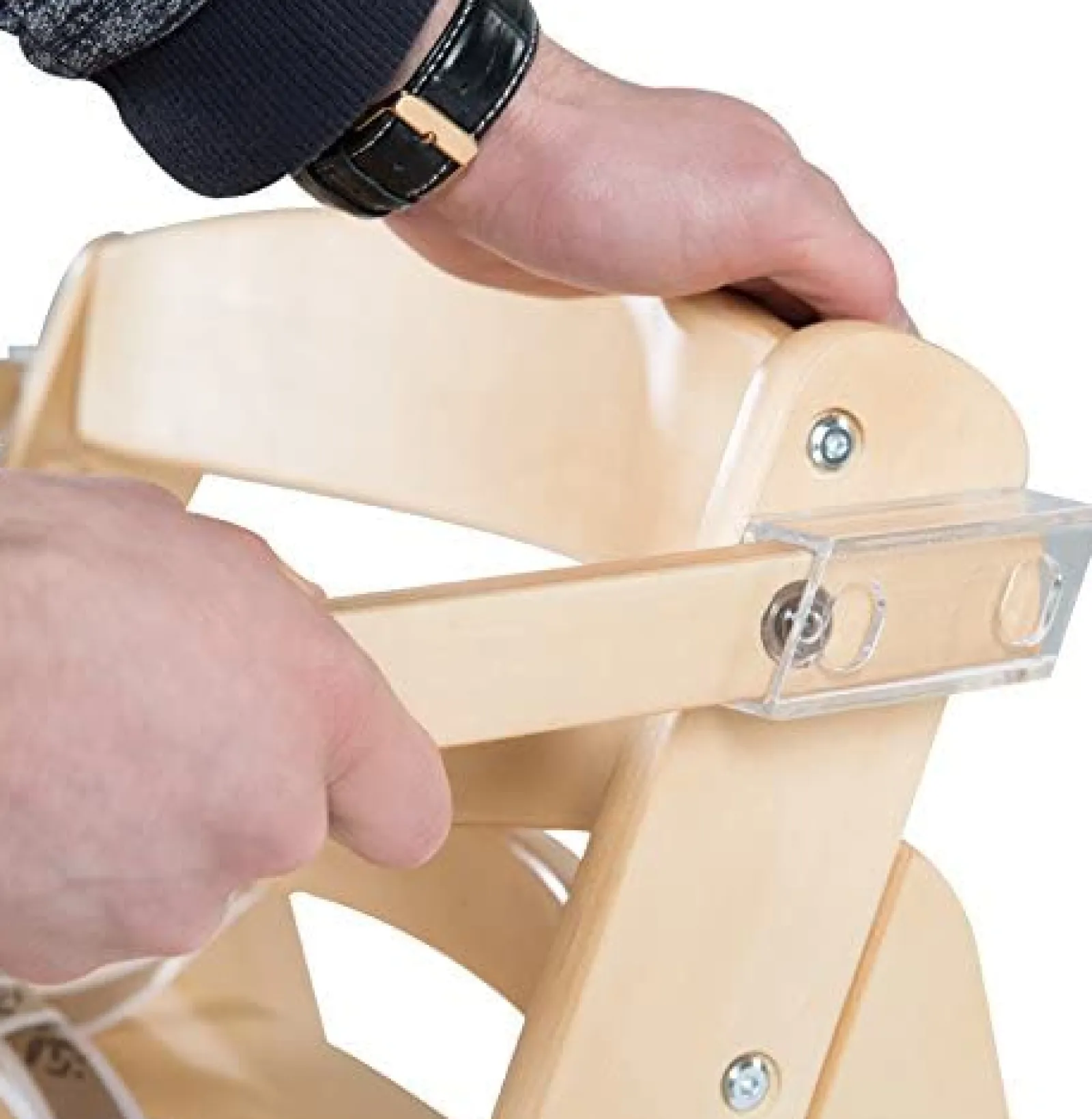 Little Helper High Chairs (wooden) | Grow-with-me Adjustable Eco Wooden High Chair with Quick Release Tray | Grey | 6m - 10 years