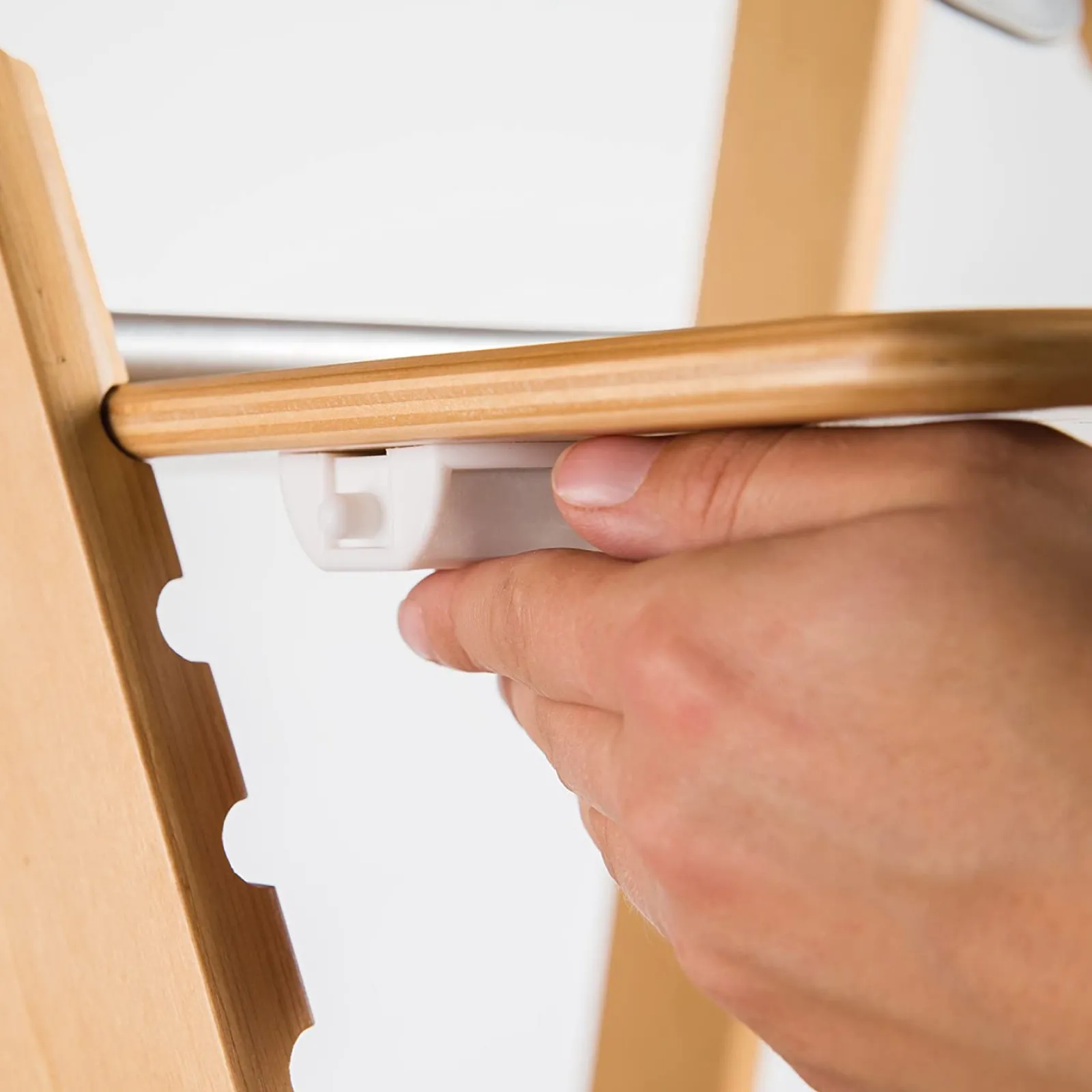 Little Helper High Chairs (wooden) | Grow-with-me Adjustable Eco Wooden High Chair with Quick Release Tray | Grey | 6m - 10 years