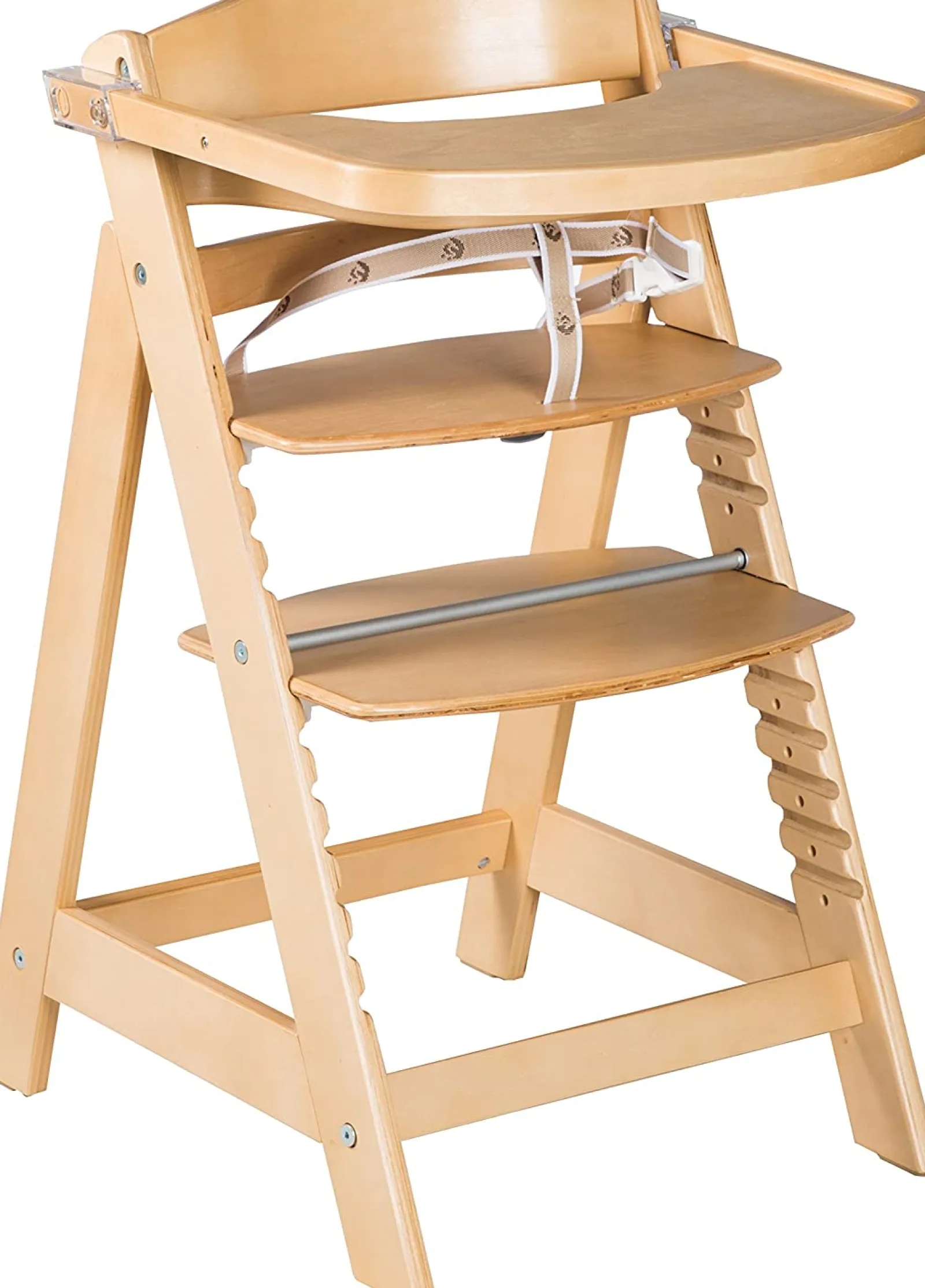 Little Helper High Chairs (wooden) | Grow-with-me Adjustable Eco Wooden High Chair with Quick Release Tray Option | Natural | 6m - 10 years