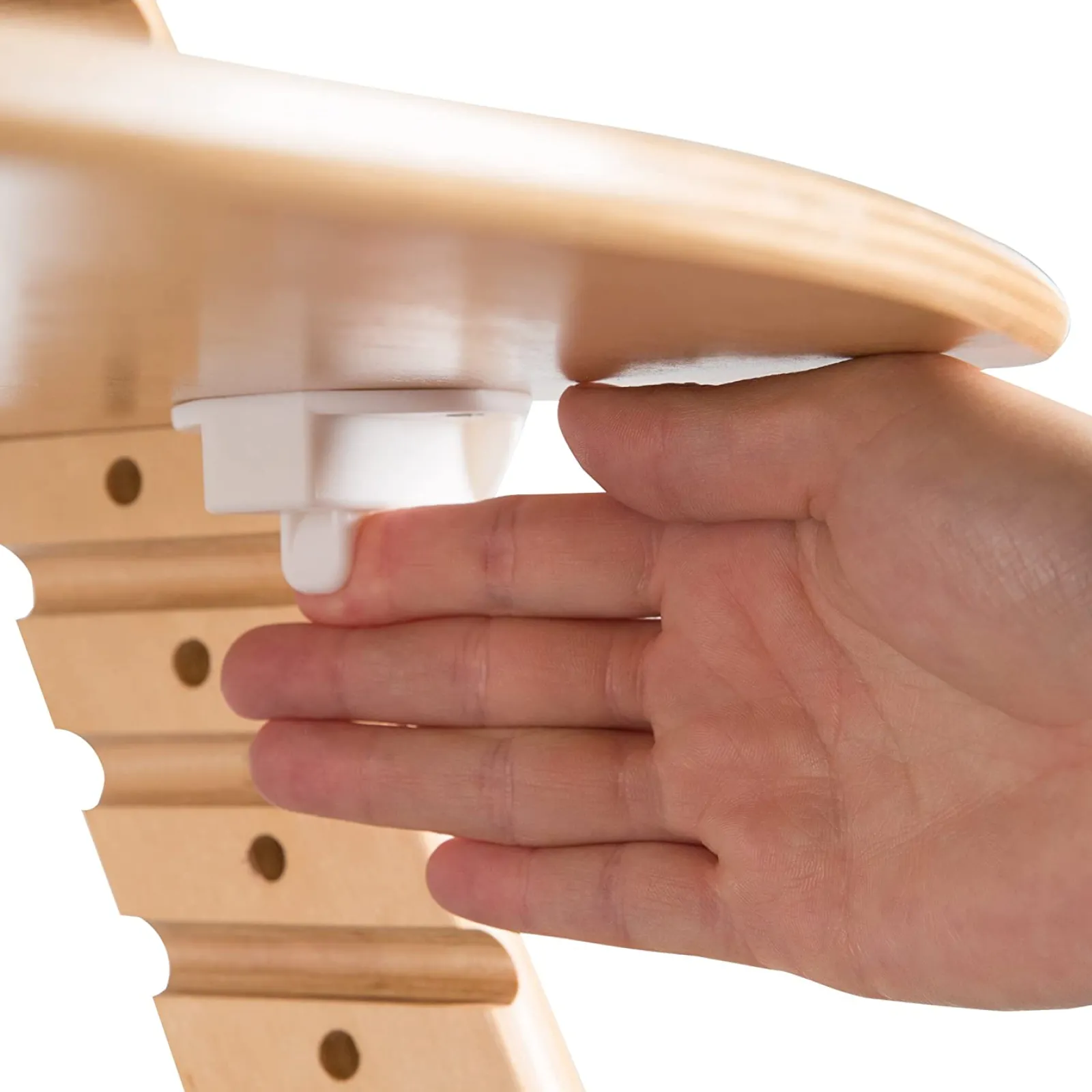 Little Helper High Chairs (wooden) | Grow-with-me Adjustable Eco Wooden High Chair with Quick Release Tray Option | Natural | 6m - 10 years