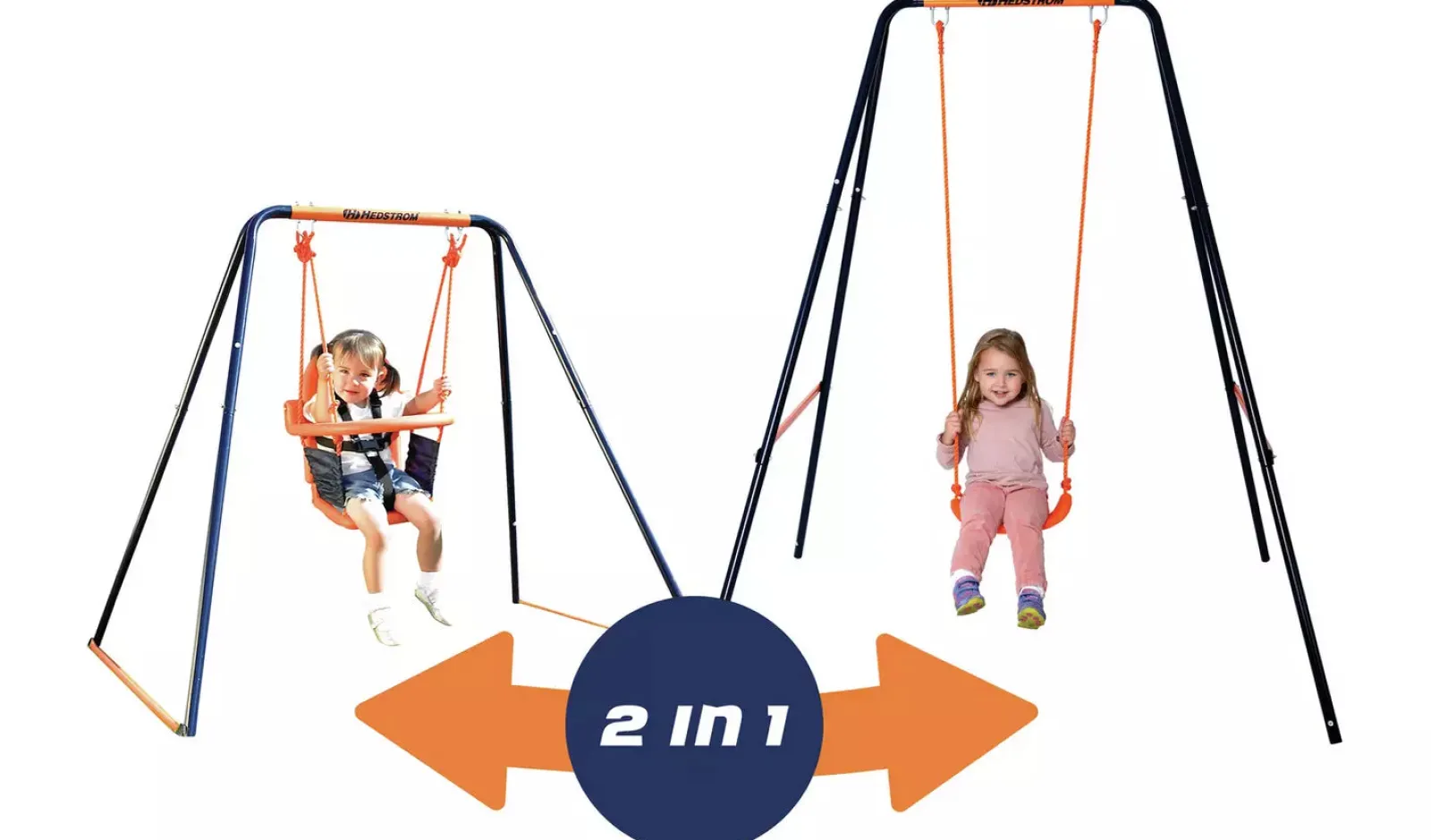 Little Helper Swing & Slide Sets & Garden Play & Trampolines | Grow-with-me Baby to Child Height Adjustable Swing | Heavy Duty Construction | 6 months - 10 years