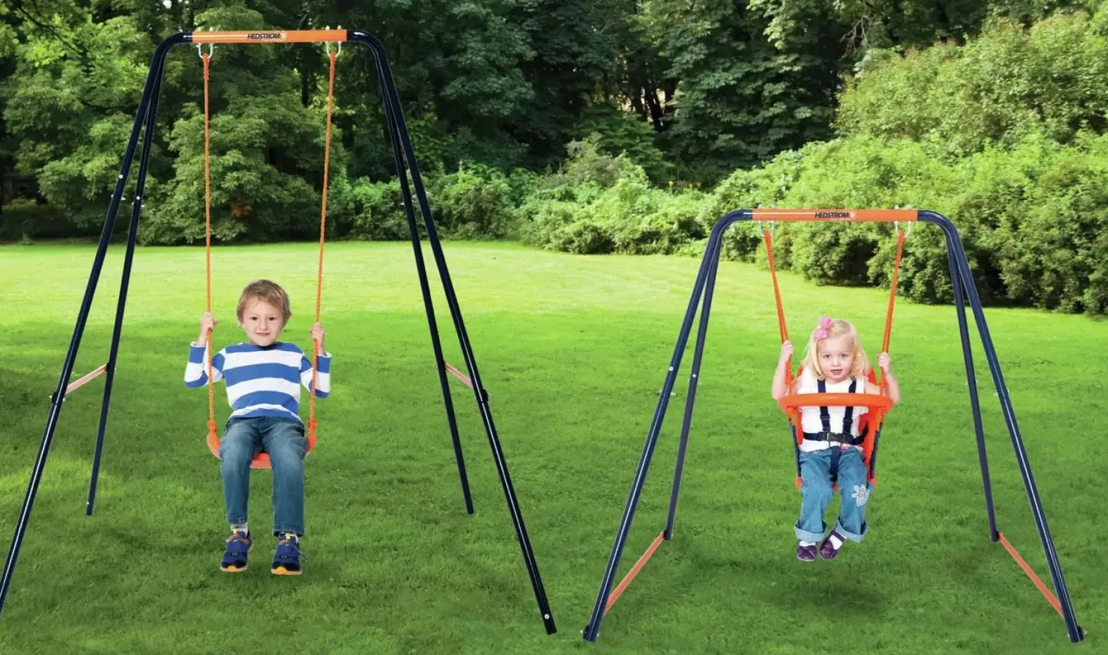 Little Helper Swing & Slide Sets & Garden Play & Trampolines | Grow-with-me Baby to Child Height Adjustable Swing | Heavy Duty Construction | 6 months - 10 years