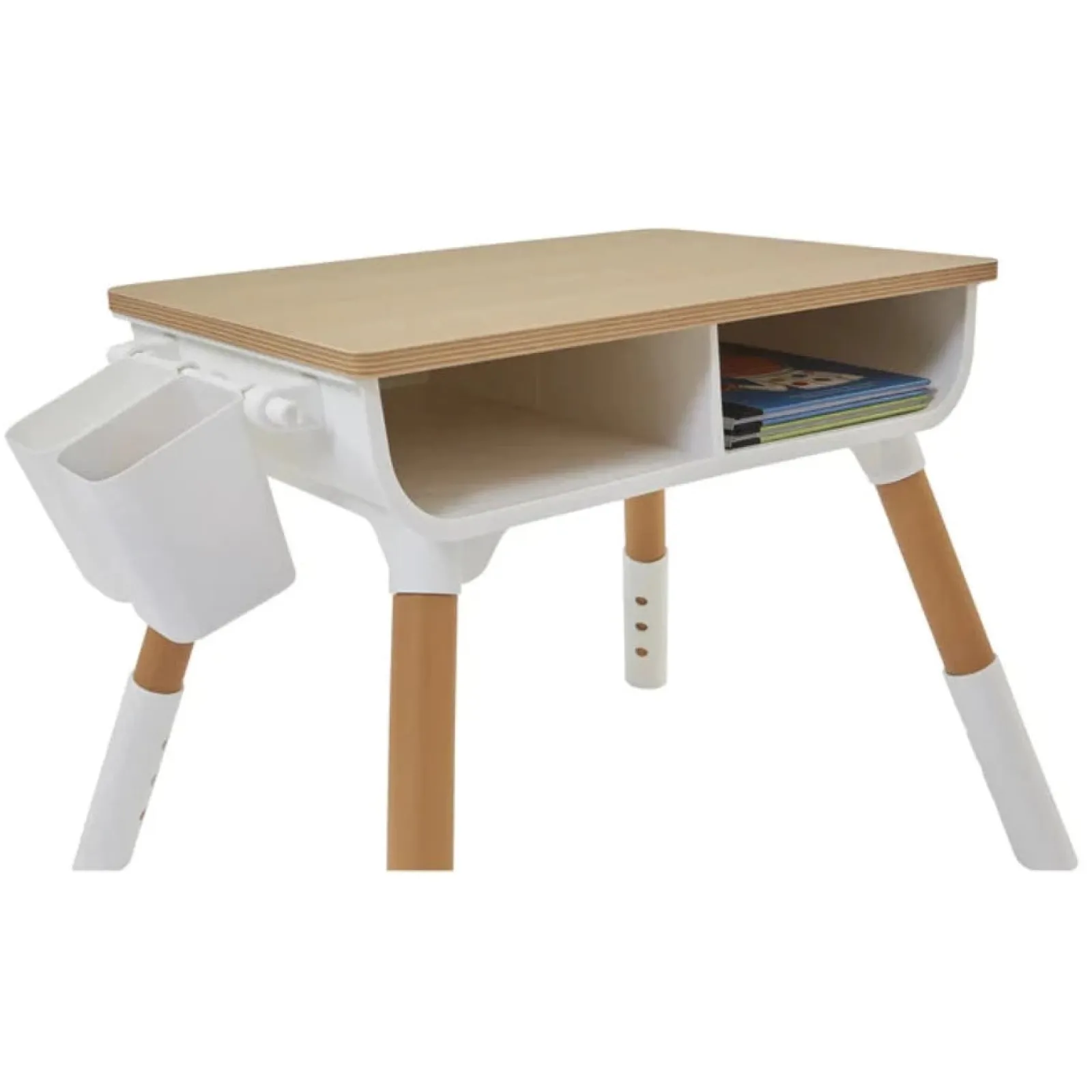 Little Helper Montessori Toys & Products | Table & Chairs (wooden) | Grow-with-me Height Adjustable Montessori Scandi-Design Kids Table and Chair | Natural | 2-8 Years