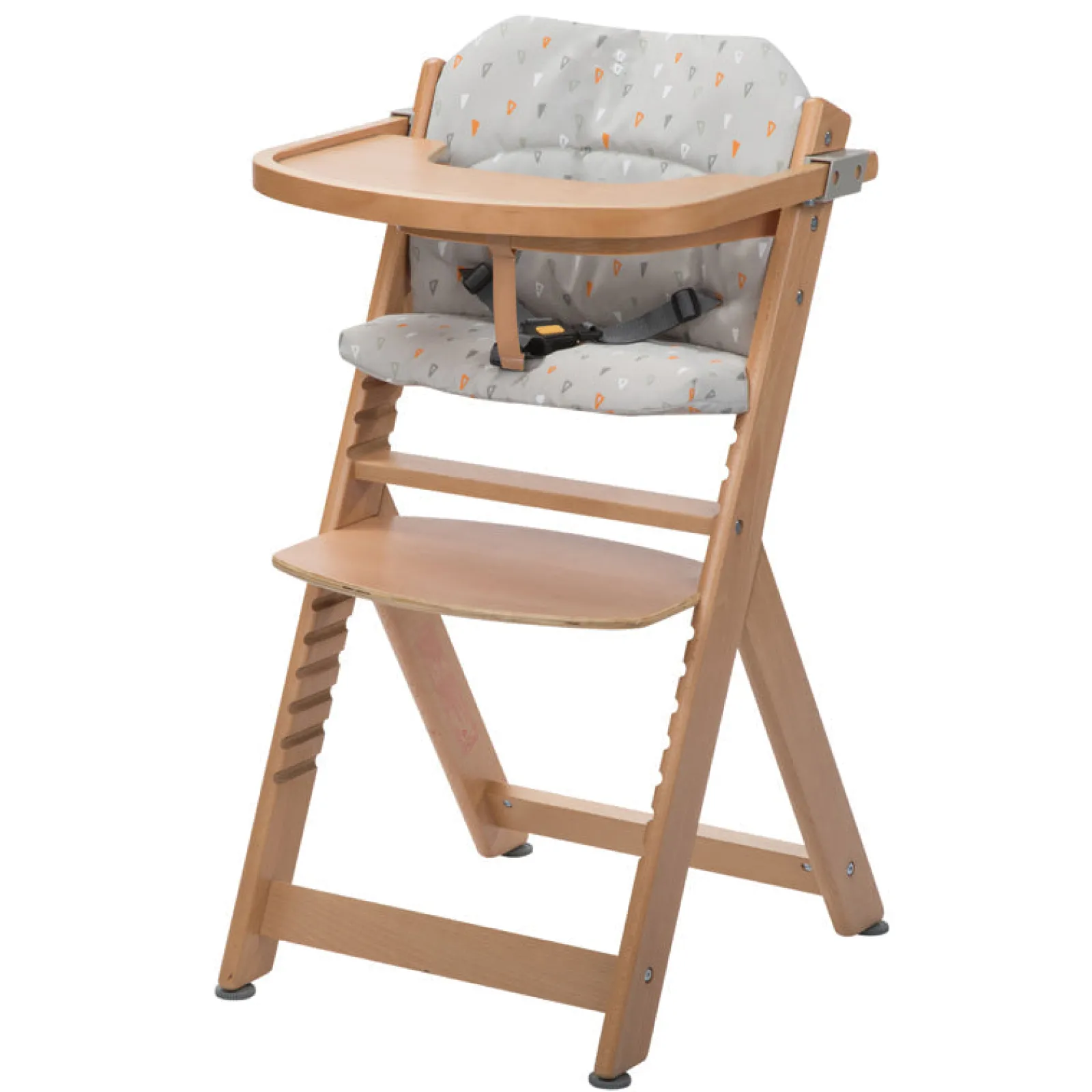 Little Helper High Chairs (wooden) | Grow-with-Me 3-in-1 Height Adjustable Eco Wooden High Chair | 5 point Harness | Tray & Cushion Option | Natural | 6m - 10 years