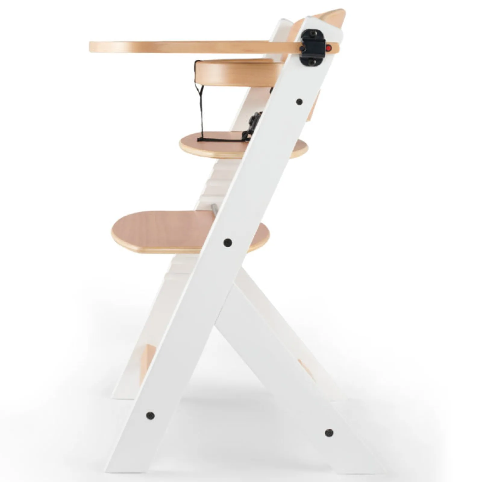 Little Helper High Chairs (wooden) | Grow-with-Me Modern Eco-Wooden Highchair & Tray | Height Adjustable | Desk Chair | Natural & White Finish | 6m - 10 years