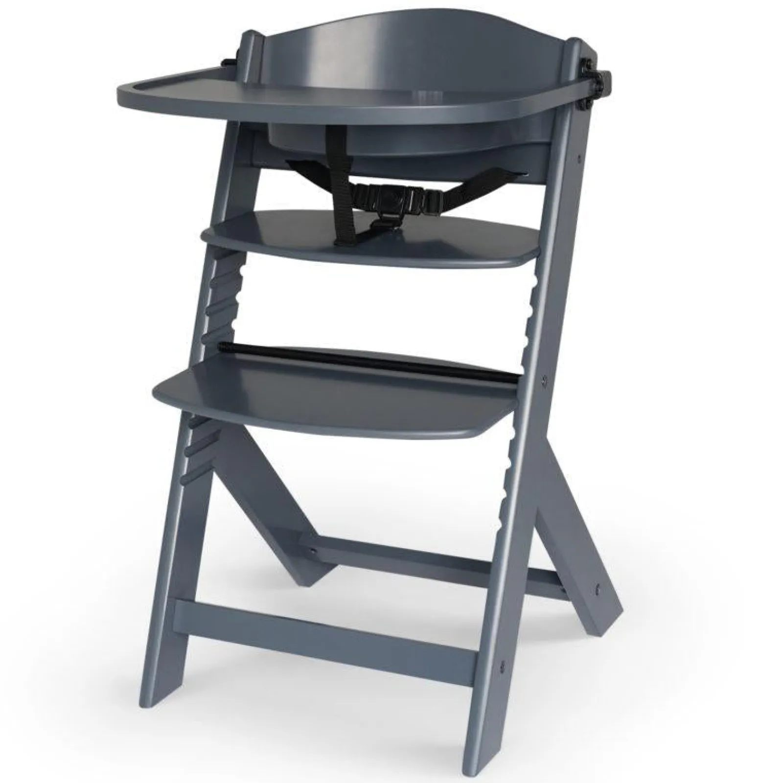 Little Helper High Chairs (wooden) | Grow-with-Me Modern Eco-Wooden Highchair & Tray | Height Adjustable | Desk Chair | Slate Grey | 6m - 10 years