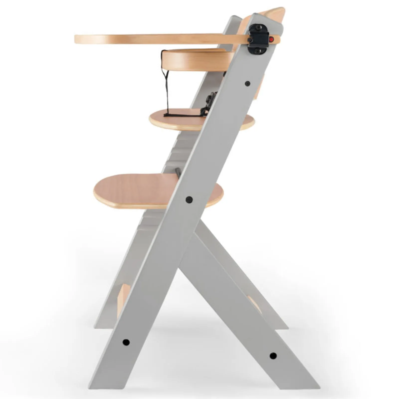 Little Helper High Chairs (wooden) | Grow-with-Me Modern Eco-Wooden Highchair & Tray | Height Adjustable | Desk Chair | Soft Grey & Natural Finish | 6m - 10 years