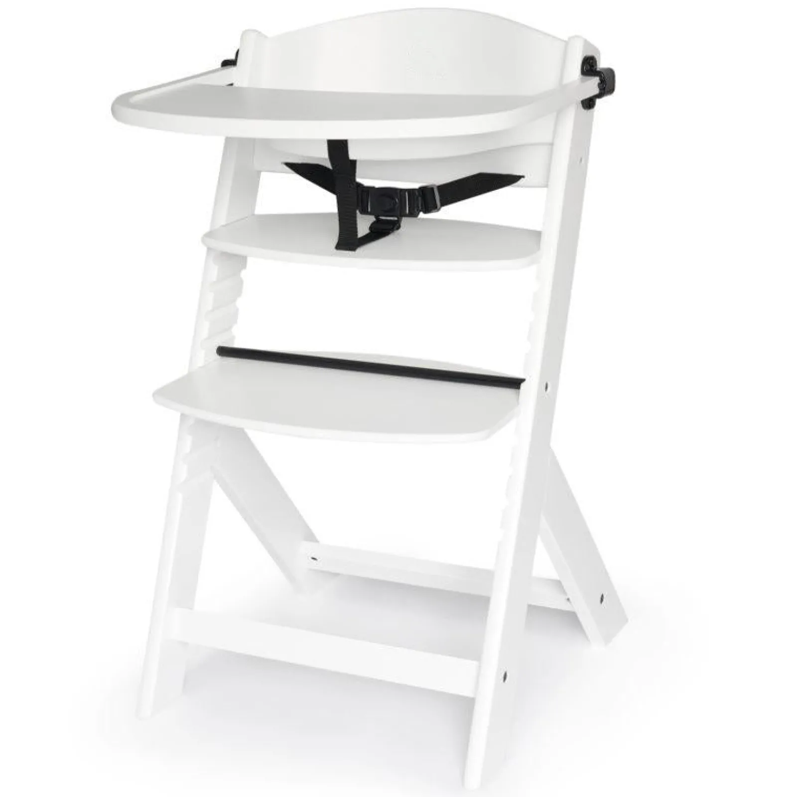 Little Helper High Chairs (wooden) | Grow-with-Me Modern Eco-Wooden Highchair & Tray | Height Adjustable | Desk Chair | White | 6m - 10 years