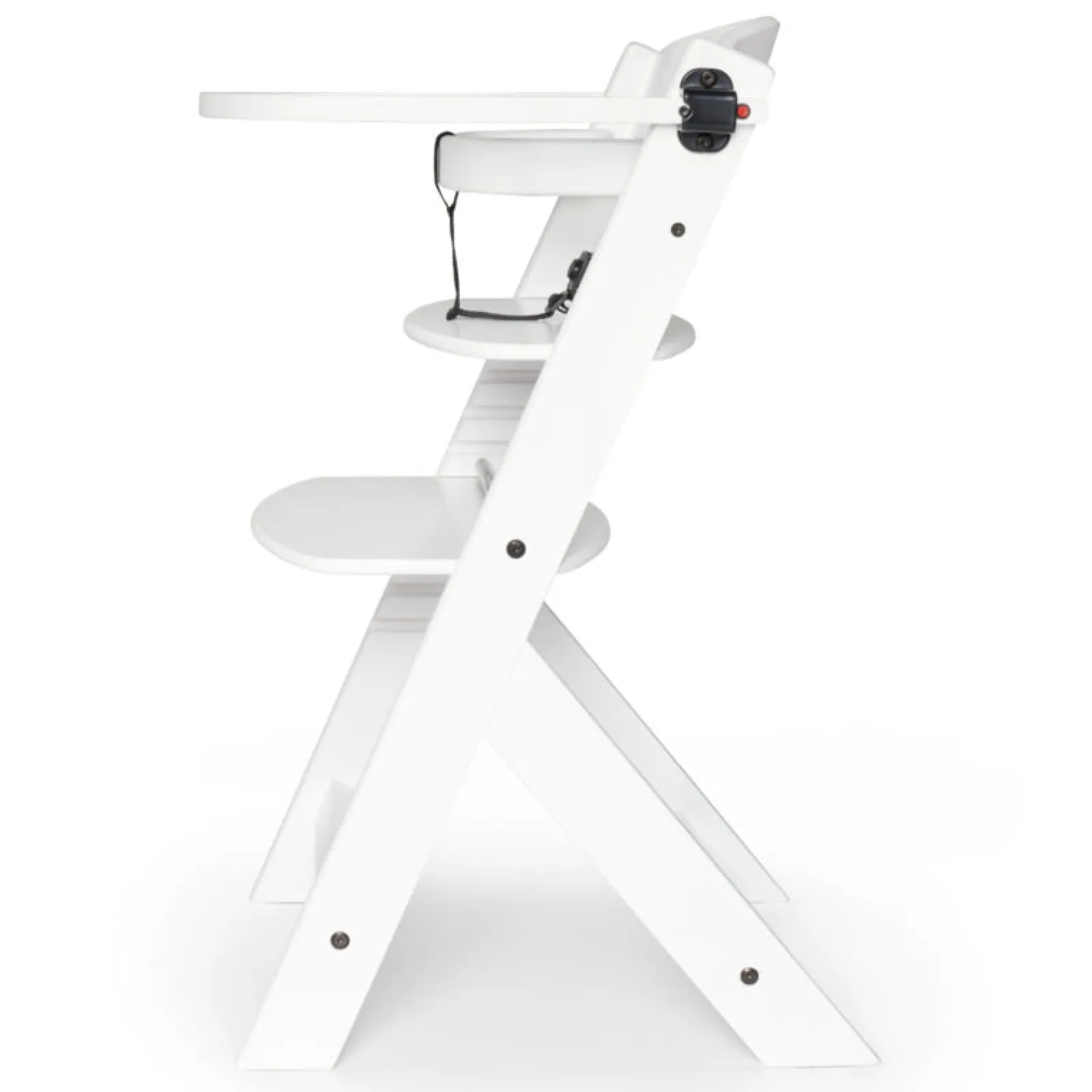 Little Helper High Chairs (wooden) | Grow-with-Me Modern Eco-Wooden Highchair & Tray | Height Adjustable | Desk Chair | White | 6m - 10 years