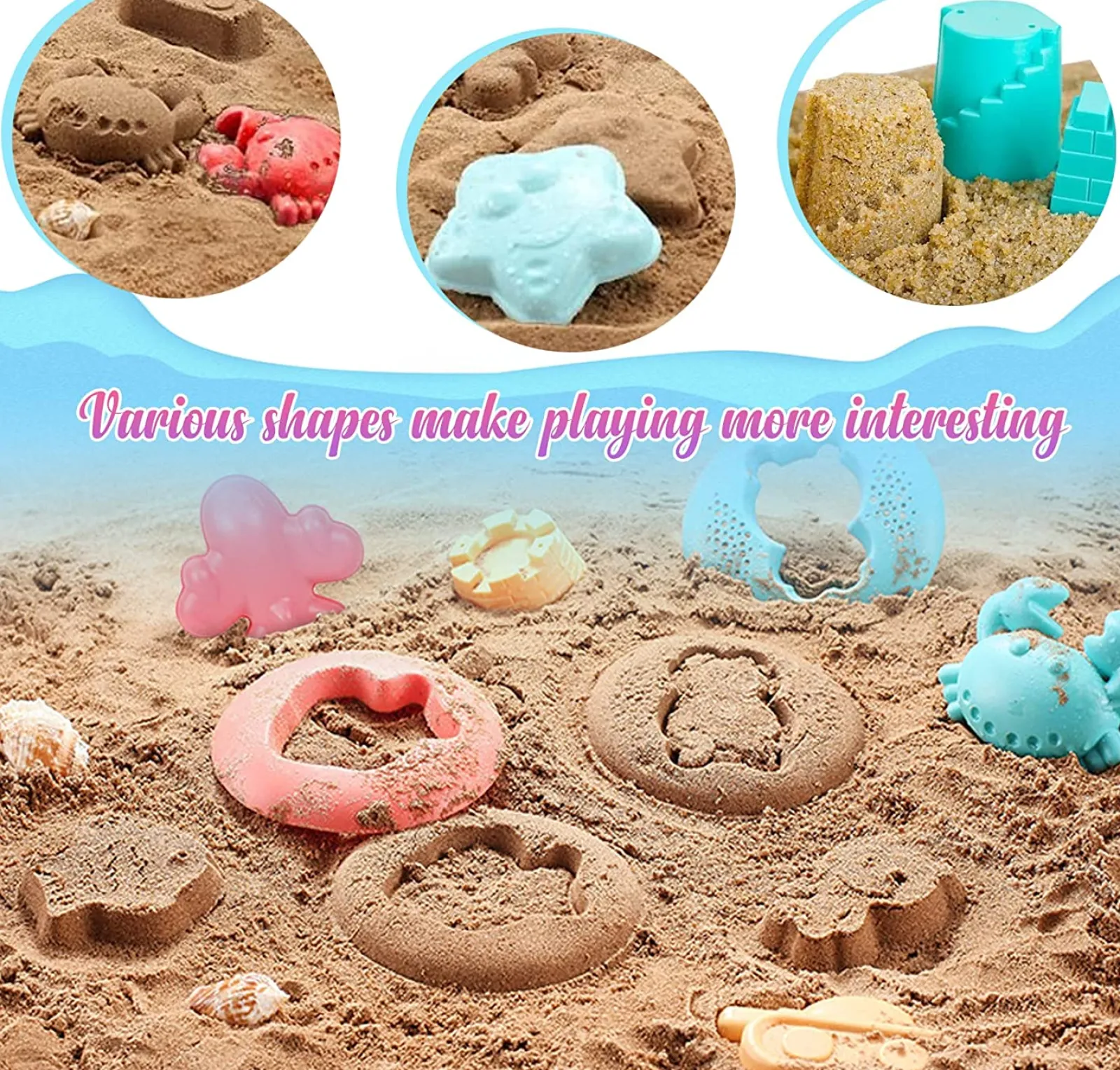 Little Helper Sand & Water Table & Sandpits & Mud Kitchens | Montessori Toys & Products | High Quality Eco-Friendly 9PC Bucket & Spade Set | Outdoor Kids Toys for Sand Pit | 3 years+