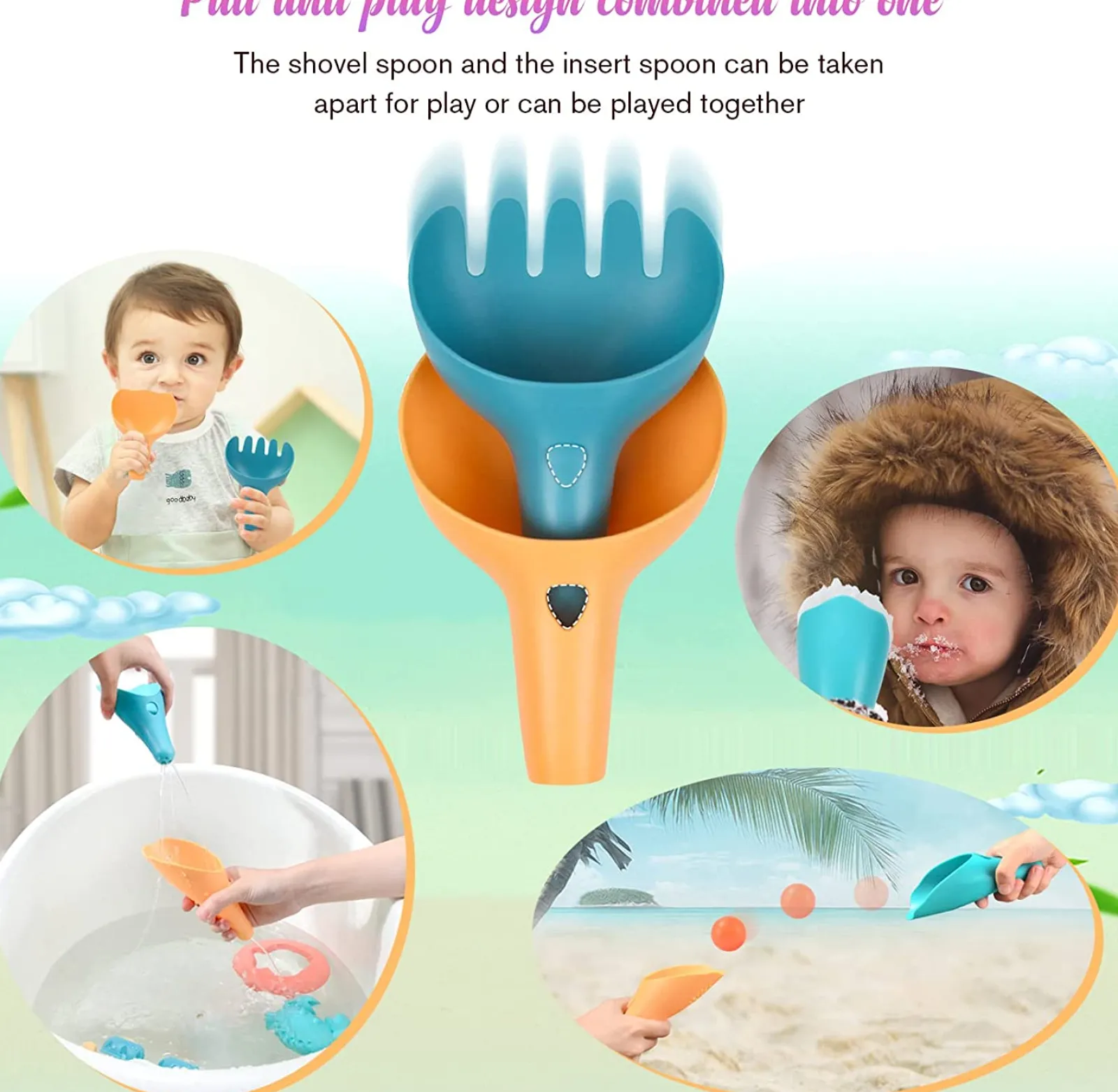 Little Helper Sand & Water Table & Sandpits & Mud Kitchens | Montessori Toys & Products | High Quality Eco-Friendly 9PC Bucket & Spade Set | Outdoor Kids Toys for Sand Pit | 3 years+
