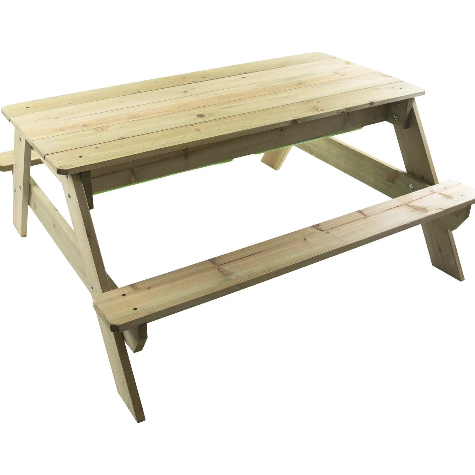 Little Helper Sand & Water Table & Sandpits & Mud Kitchens | Montessori Toys & Products | High Quality Montessori 4-in-1 Eco Wooden 4 Seater Picnic Bench, Water Station, Sandpit & Mud Kitchen + Lid | 3 Years +