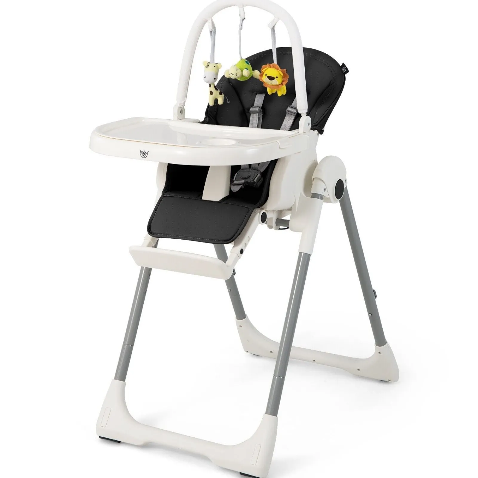 Little Helper High Chairs (plastic) | 4-in-1 Reclining | Folding | Height Adjustable Baby High Chair | Toy Bar | Cushion