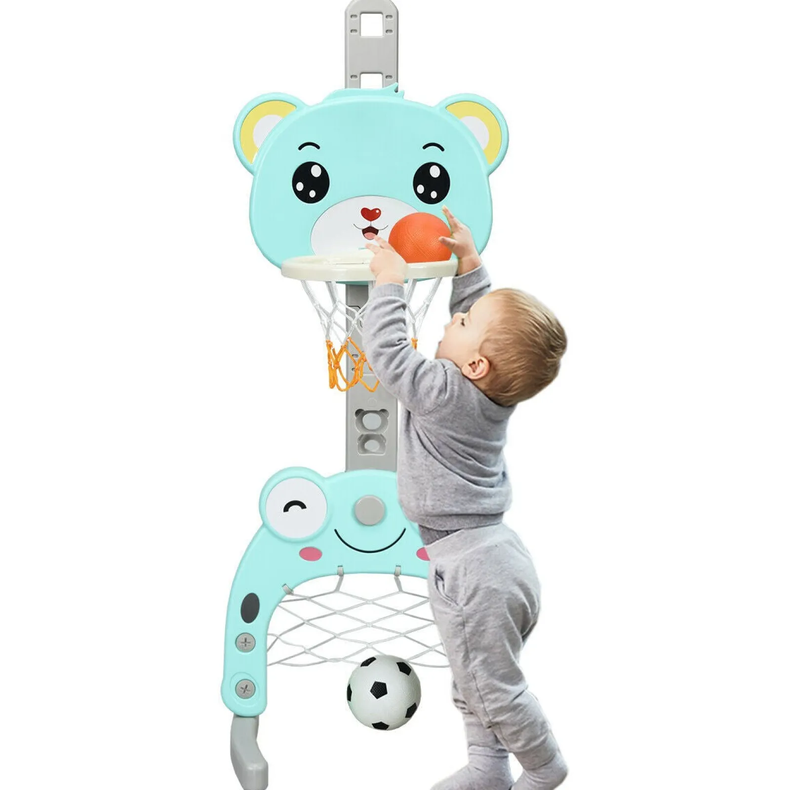 Little Helper Activity Toys | 3-in-1 Basketball Hoop Toddlers | Football Net | Ring Toss inc. Accessories | 3 Years+