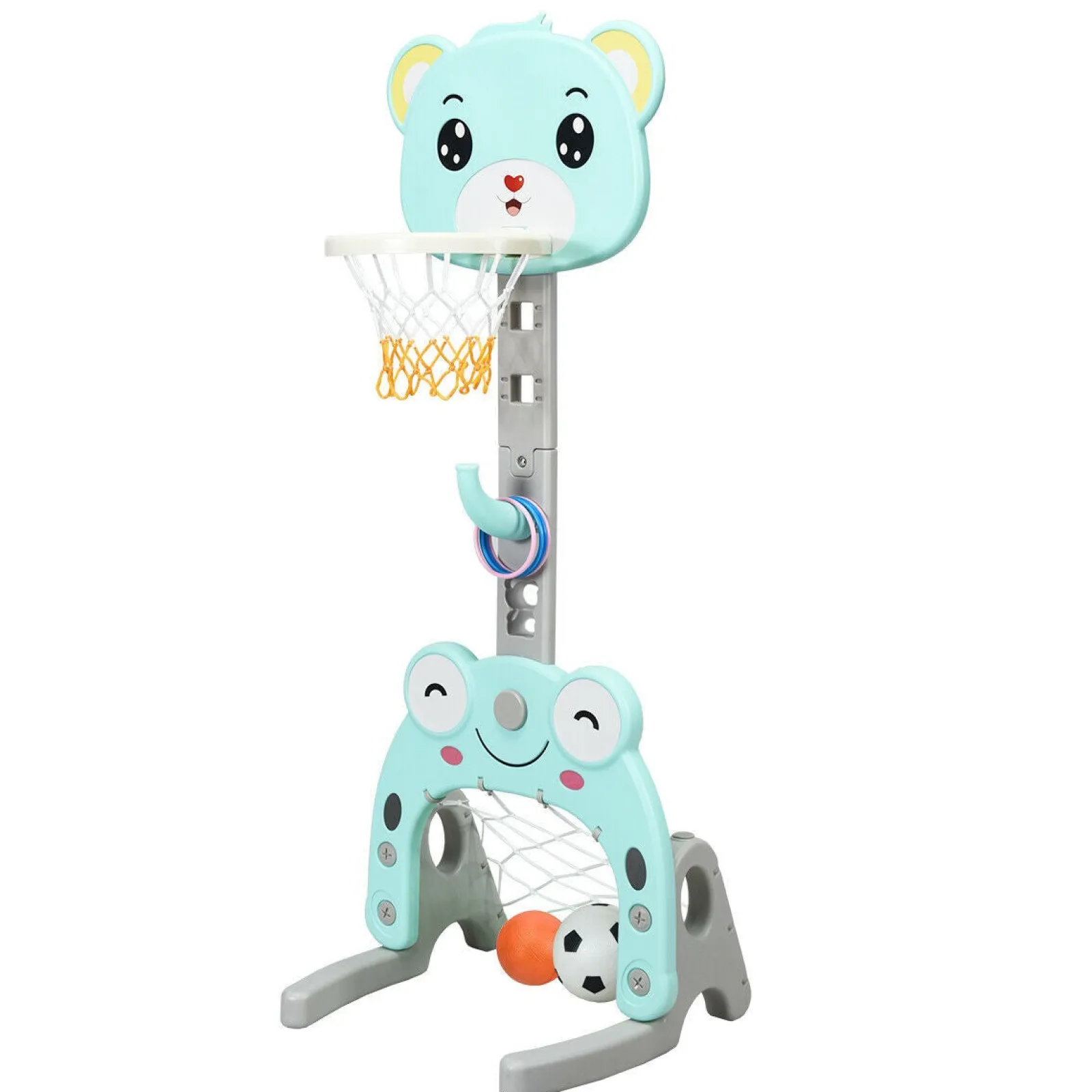 Little Helper Activity Toys | 3-in-1 Basketball Hoop Toddlers | Football Net | Ring Toss inc. Accessories | 3 Years+