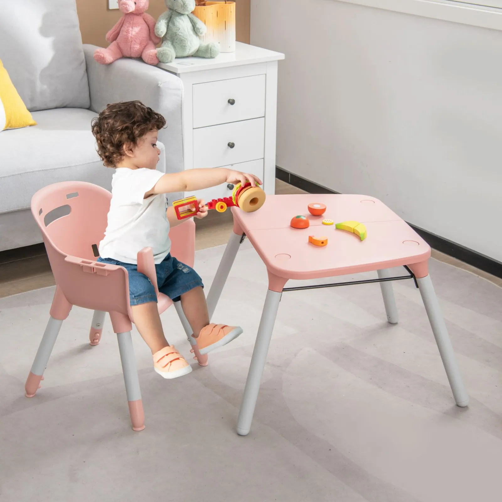 Little Helper High Chairs (plastic) | High Chairs (combination) | 5-in-1 Combination Baby High Chair | Removable Tray 5 Point Harness | Low Chair | Table & Chair Set