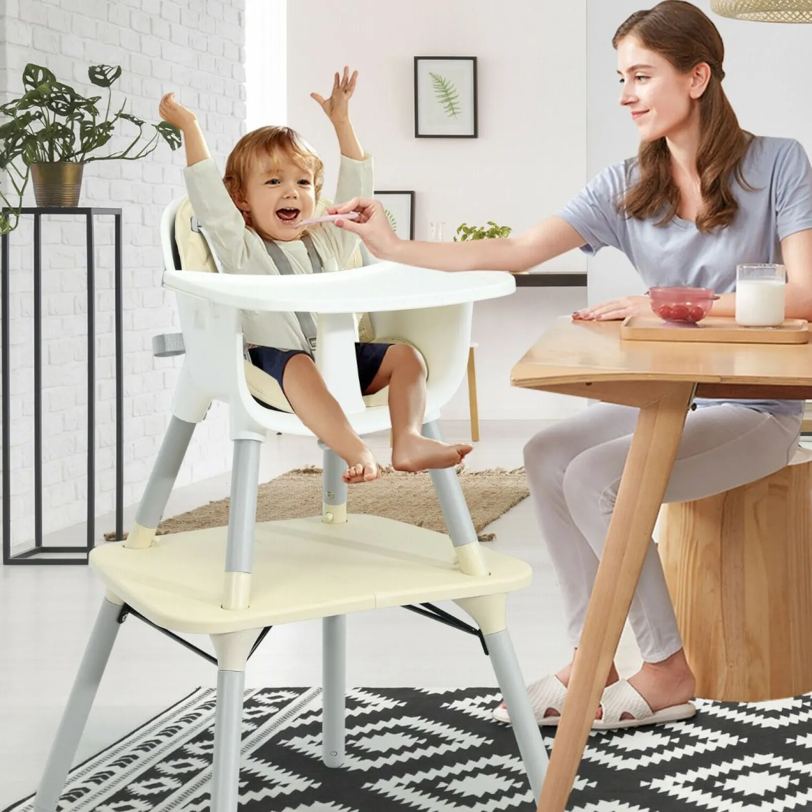 Little Helper High Chairs (plastic) | High Chairs (combination) | 5-in-1 Combination Baby High Chair | Removable Tray 5 Point Harness | Low Chair | Table & Chair Set