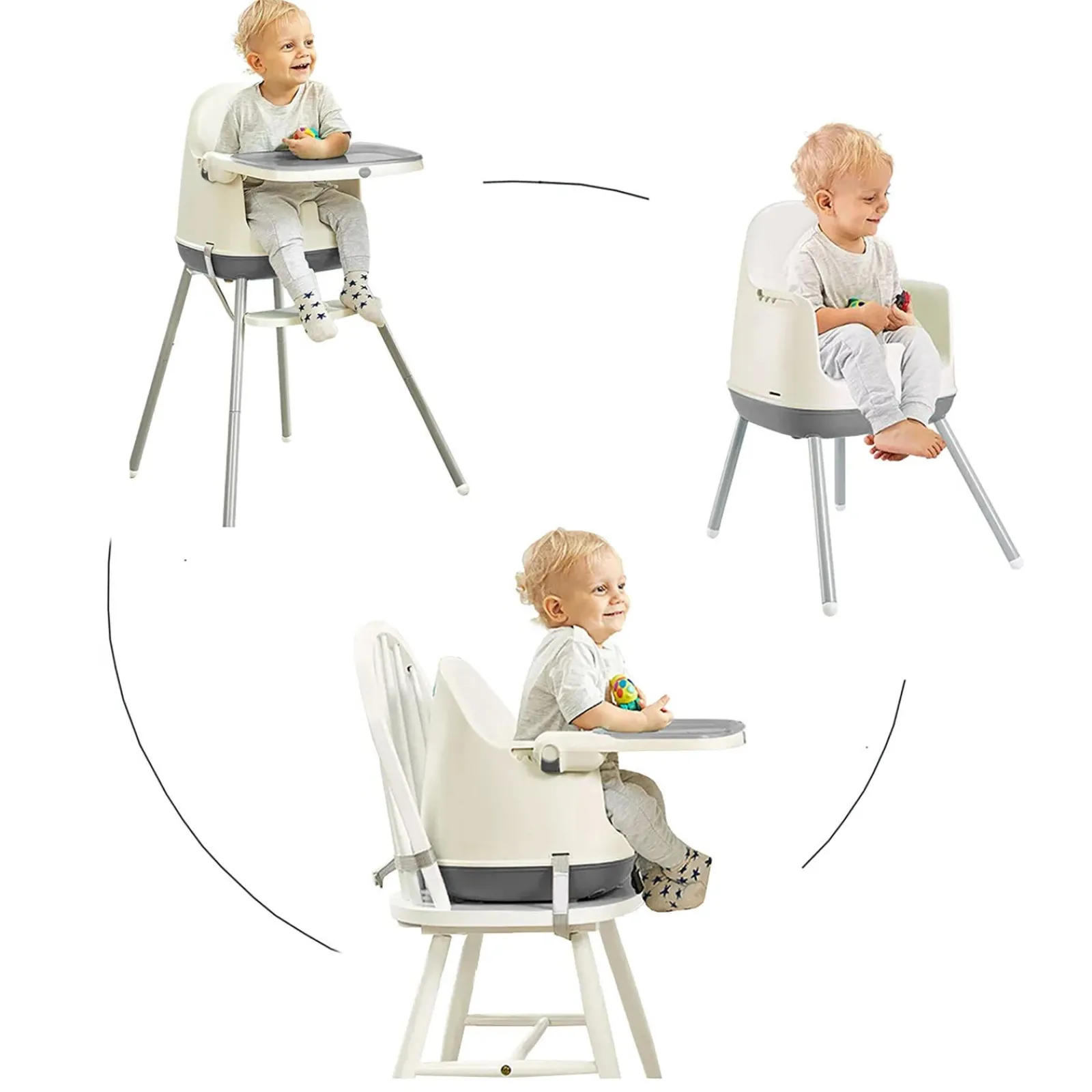 Little Helper High Chairs (plastic) | High Chairs (combination) | 8-in-1 Ergonomic Grow-with-Me High Chair | Booster Seat for Chair | Low Chair | Removable Tray | 6m - 4 years