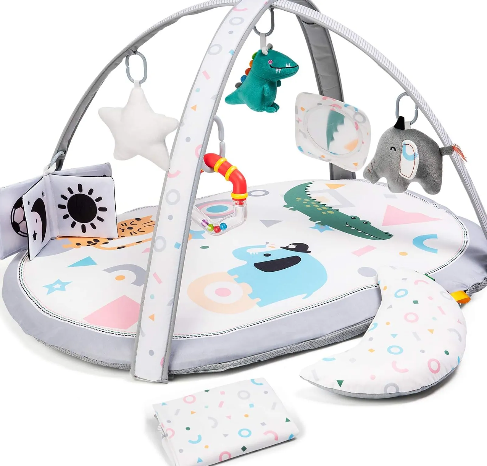 Little Helper Baby Play Gyms & Tummy Time & Activity Centres | Baby Changing Mats | 7-in-1 Five Senses Multipurpose Activity Baby Gym | Washable Baby Play Mat | 2 Detachable Non-Slip Mats