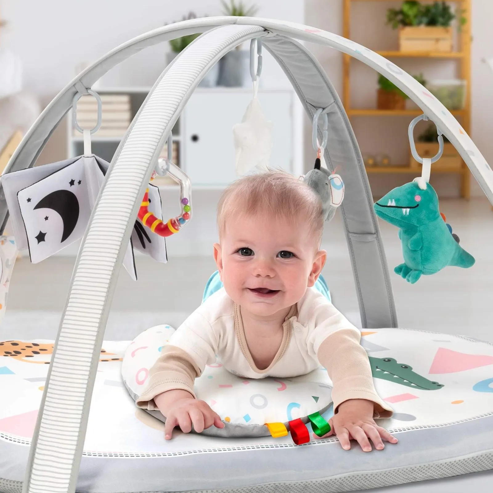 Little Helper Baby Play Gyms & Tummy Time & Activity Centres | Baby Changing Mats | 7-in-1 Five Senses Multipurpose Activity Baby Gym | Washable Baby Play Mat | 2 Detachable Non-Slip Mats