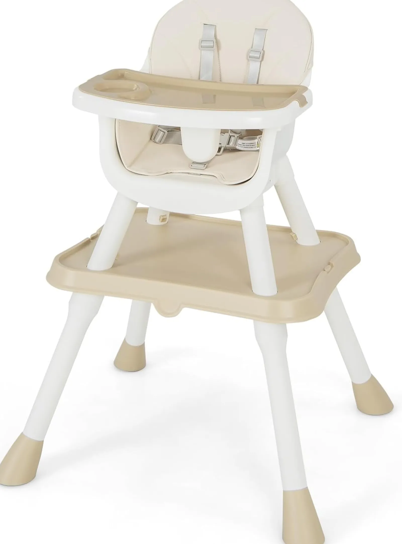 Little Helper High Chairs (plastic) | 6-in-1 Grow-with-me Baby High Chair | 5-Point Harness | Booster Seat | Table & Chair Set | Grey