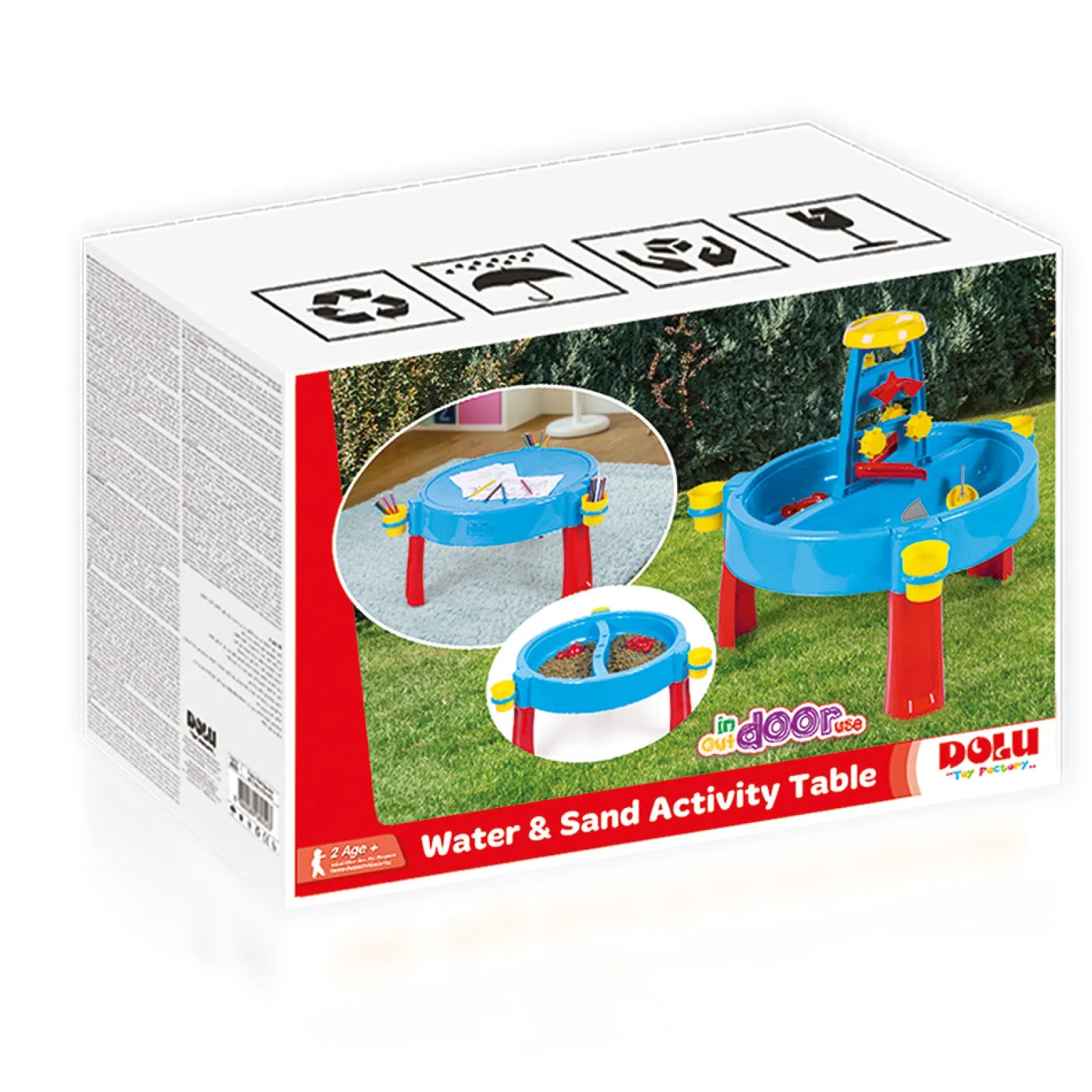 Little Helper Sand & Water Table & Sandpits & Mud Kitchens | 3-in-1 Indoor & Outdoor Sand & Water Table | Multi Play Station with Drawing Top