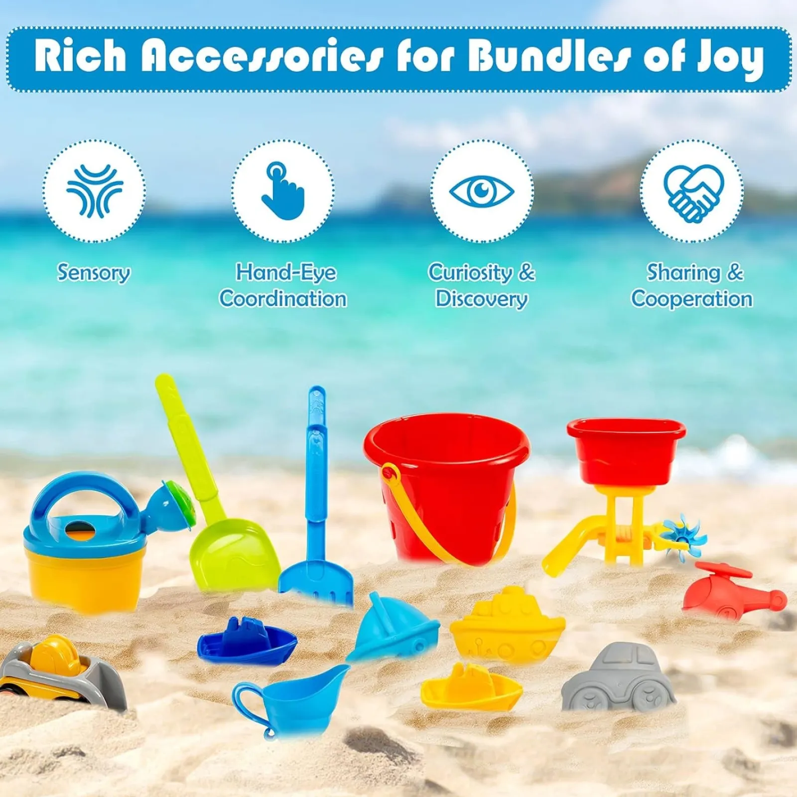 Little Helper Sand & Water Table & Sandpits & Mud Kitchens | 2-in-1 Indoor & Outdoor Sand & Water Table | 12pc Accessory Set | 3 years +