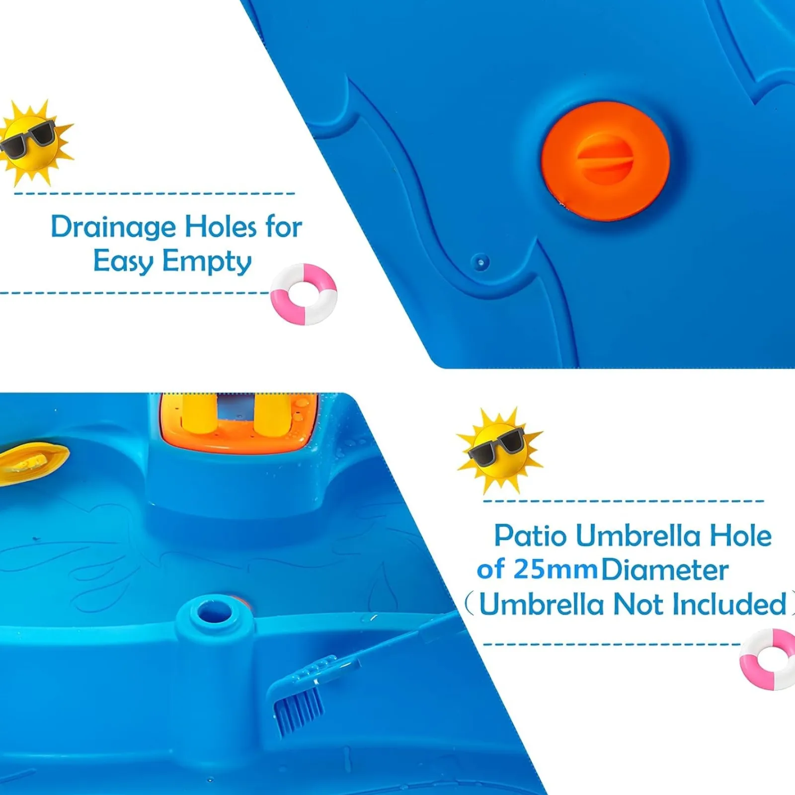 Little Helper Sand & Water Table & Sandpits & Mud Kitchens | 2-in-1 Indoor & Outdoor Sand & Water Table | 12pc Accessory Set | 3 years +