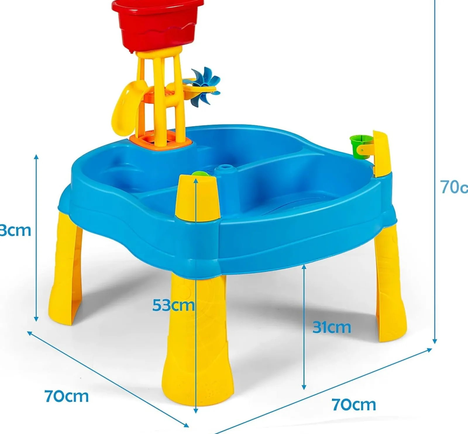 Little Helper Sand & Water Table & Sandpits & Mud Kitchens | 2-in-1 Indoor & Outdoor Sand & Water Table | 12pc Accessory Set | 3 years +