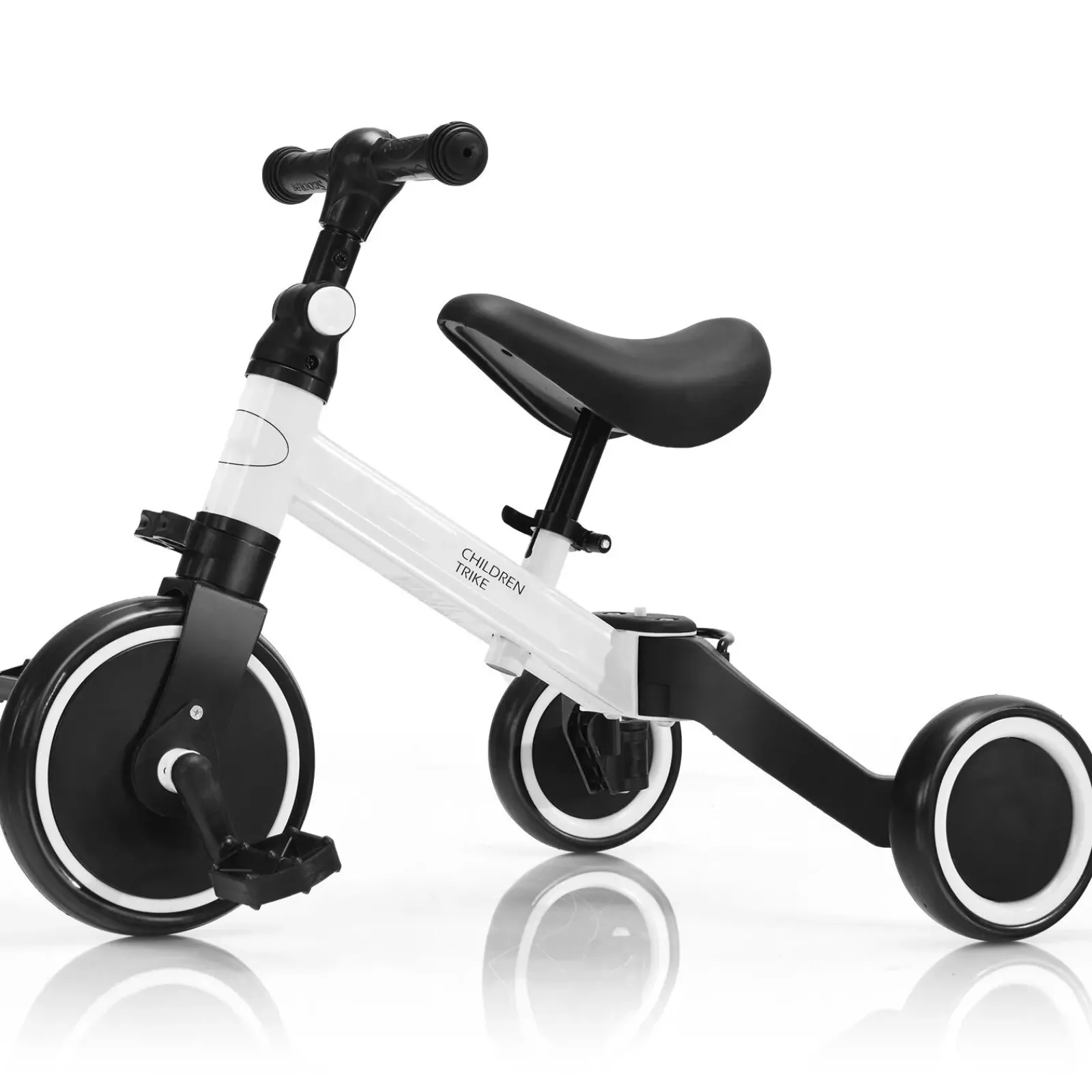 Little Helper Ride On Toys | Balance Bikes & Kids Scooters & Kids Bikes | 3-in-1 Kids Baby Walker, Tricycle & Balance Bike | 3 Wheel Bike Trike | Removable Pedals | White | 1-4 Years