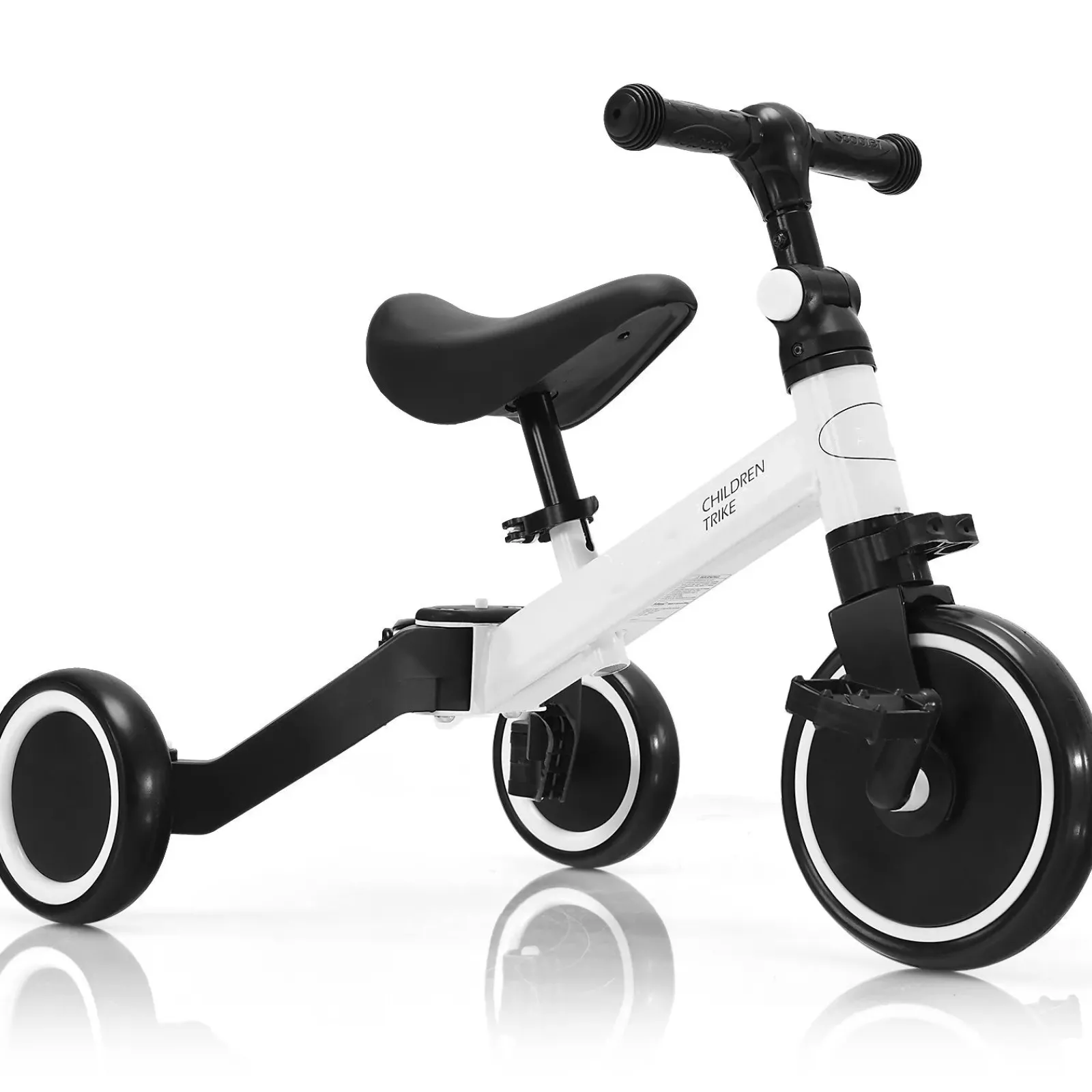 Little Helper Ride On Toys | Balance Bikes & Kids Scooters & Kids Bikes | 3-in-1 Kids Baby Walker, Tricycle & Balance Bike | 3 Wheel Bike Trike | Removable Pedals | White | 1-4 Years