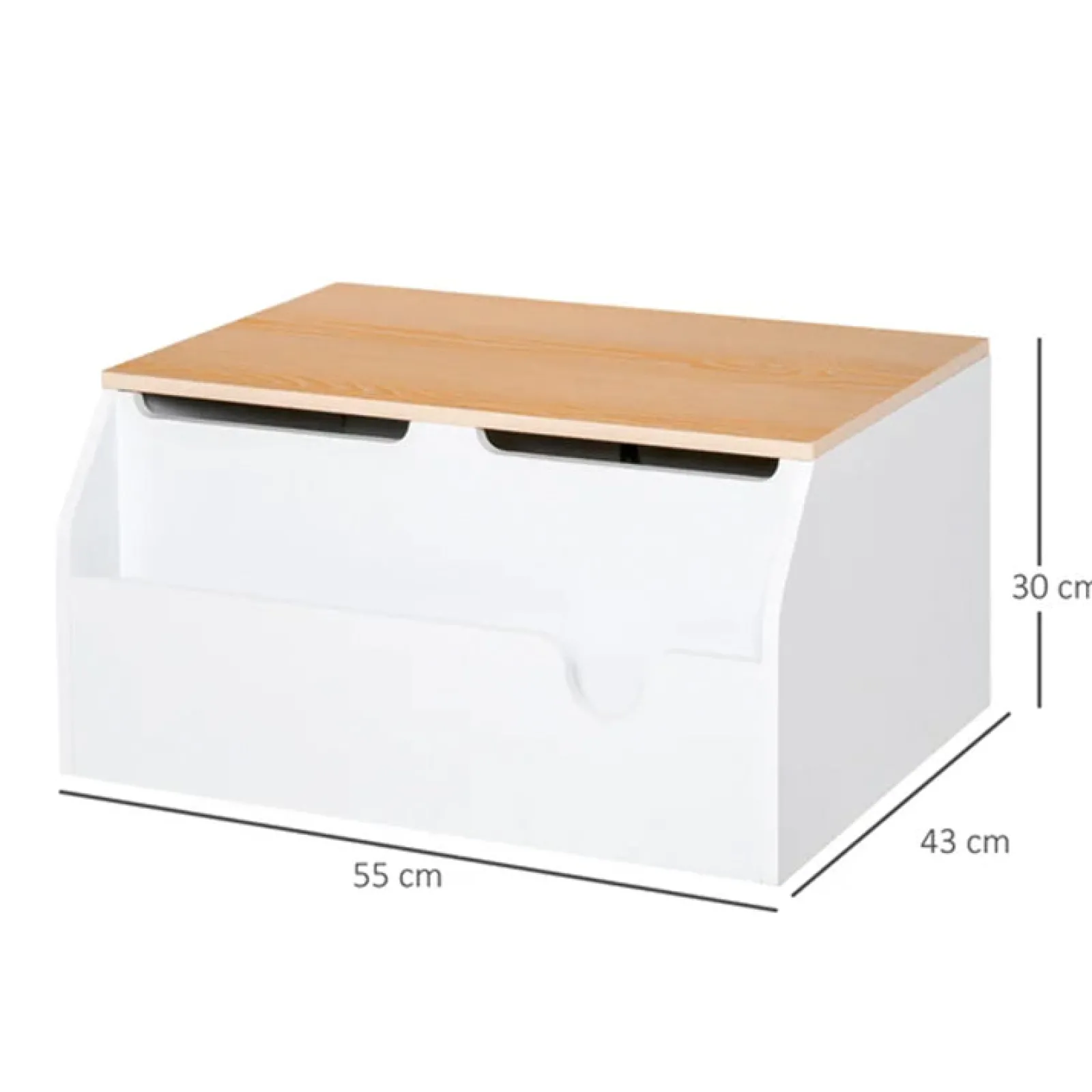 Little Helper Montessori Toys & Products | Bookcases & Kids Bookshelves | 3-in-1 Montessori Toy Box, Bookshelf & Seat with Child Safety Hinge | White | 58L x 43W x 30H cm