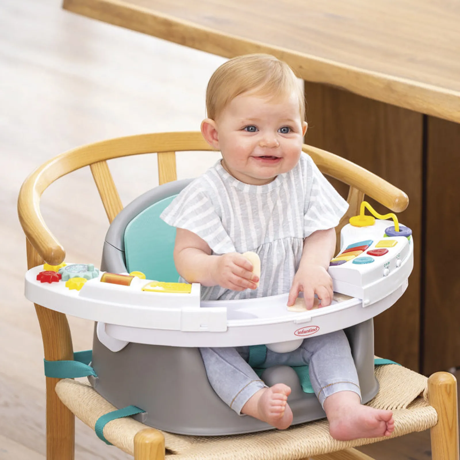 Little Helper Booster Seats & Support Seats | 3-in-1 Music & Lights Activity Seat | Booster Seat Dining Chair | Portable High Chair | Booster Cushion | Removable Tray