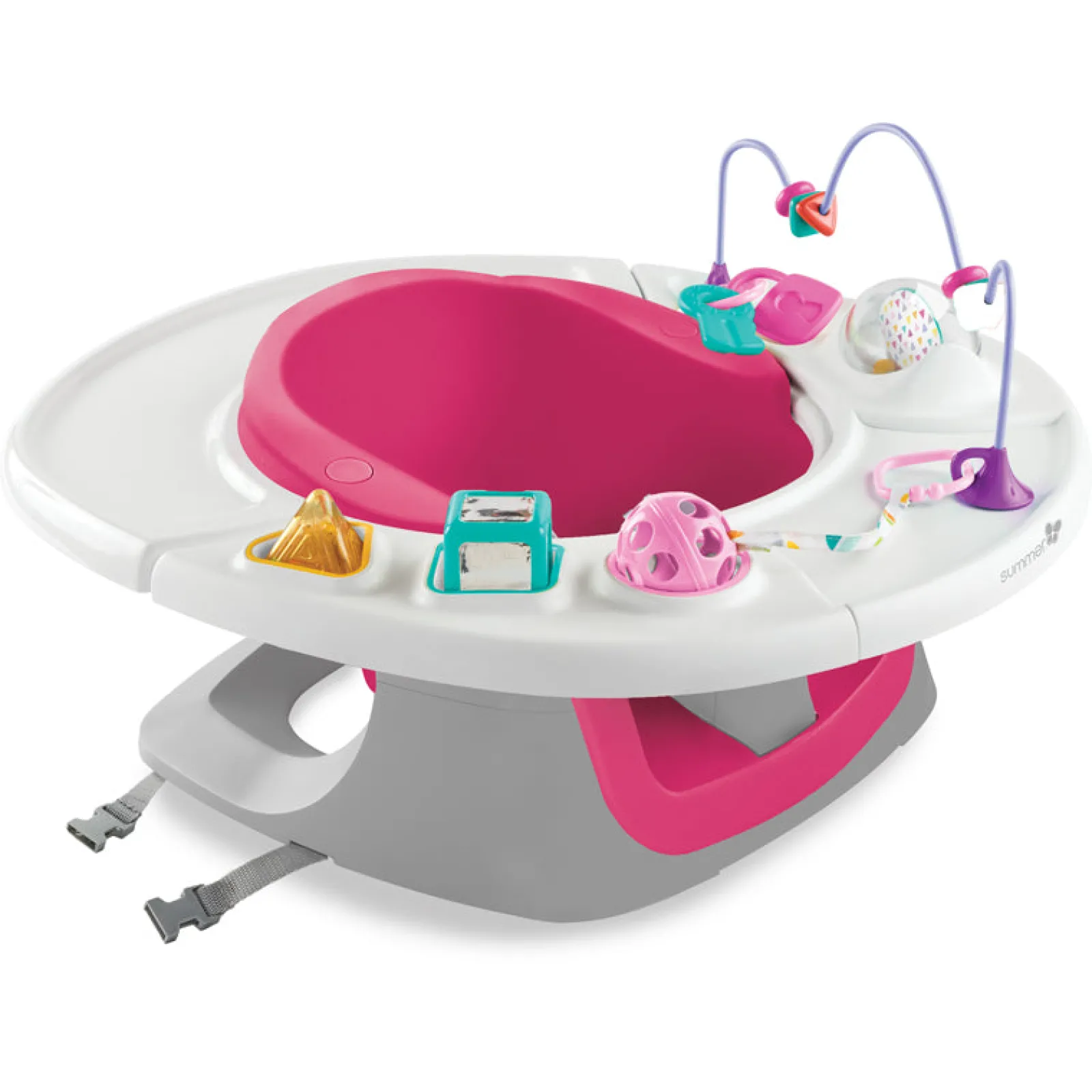 Little Helper Booster Seats & Support Seats | 4-in-1 Pink & White Activity Super Seat | Baby Booster Seat | Feeding Seat | Support Seat