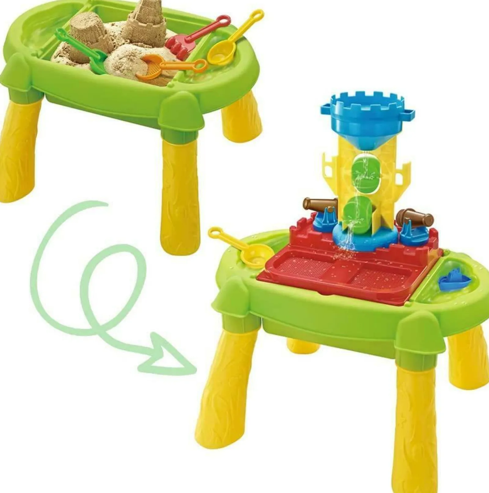 Little Helper Sand & Water Table & Sandpits & Mud Kitchens | Activity Toys | 2-in-1 Sand & Water Table | 16 piece Accessory Kit with Water Wheel | Kids Sand Pit | 3 years+