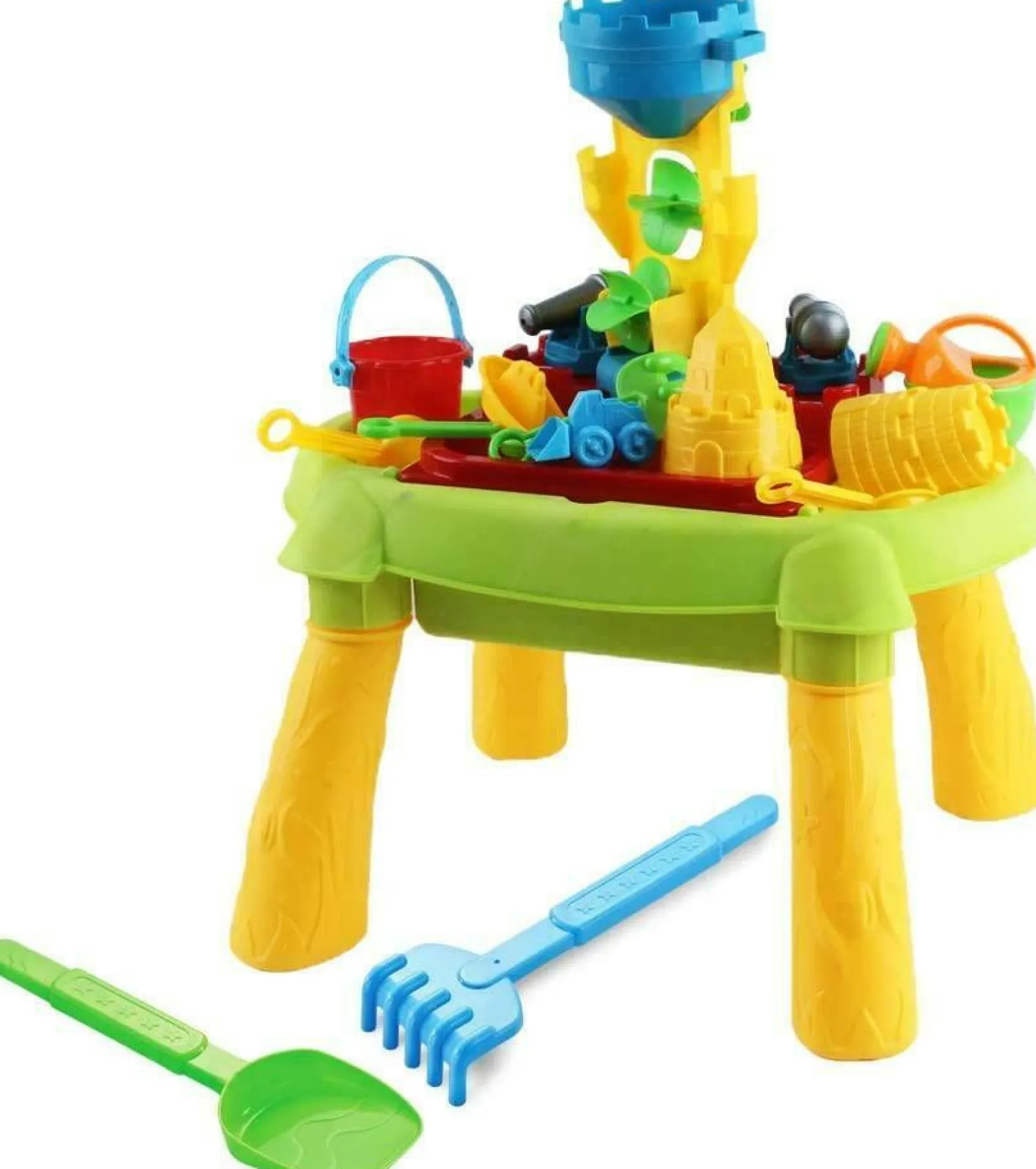 Little Helper Sand & Water Table & Sandpits & Mud Kitchens | Activity Toys | 2-in-1 Sand & Water Table | 16 piece Accessory Kit with Water Wheel | Kids Sand Pit | 3 years+