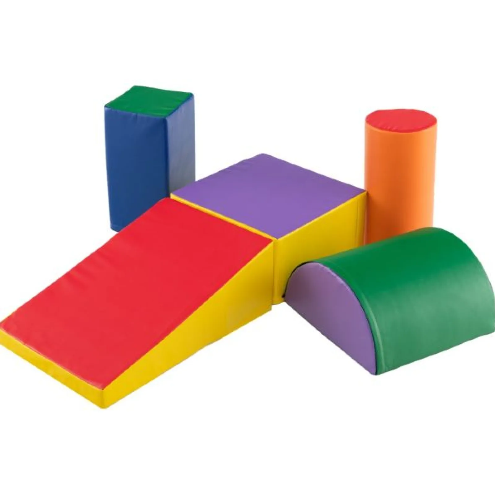 Little Helper Swing & Slide Sets & Garden Play & Trampolines | Kids Climbing Frames & Activity Toys | Indoor 5 Piece Montessori Soft Play Equipment | Foam Play Set | Primary Colours | 6 months+
