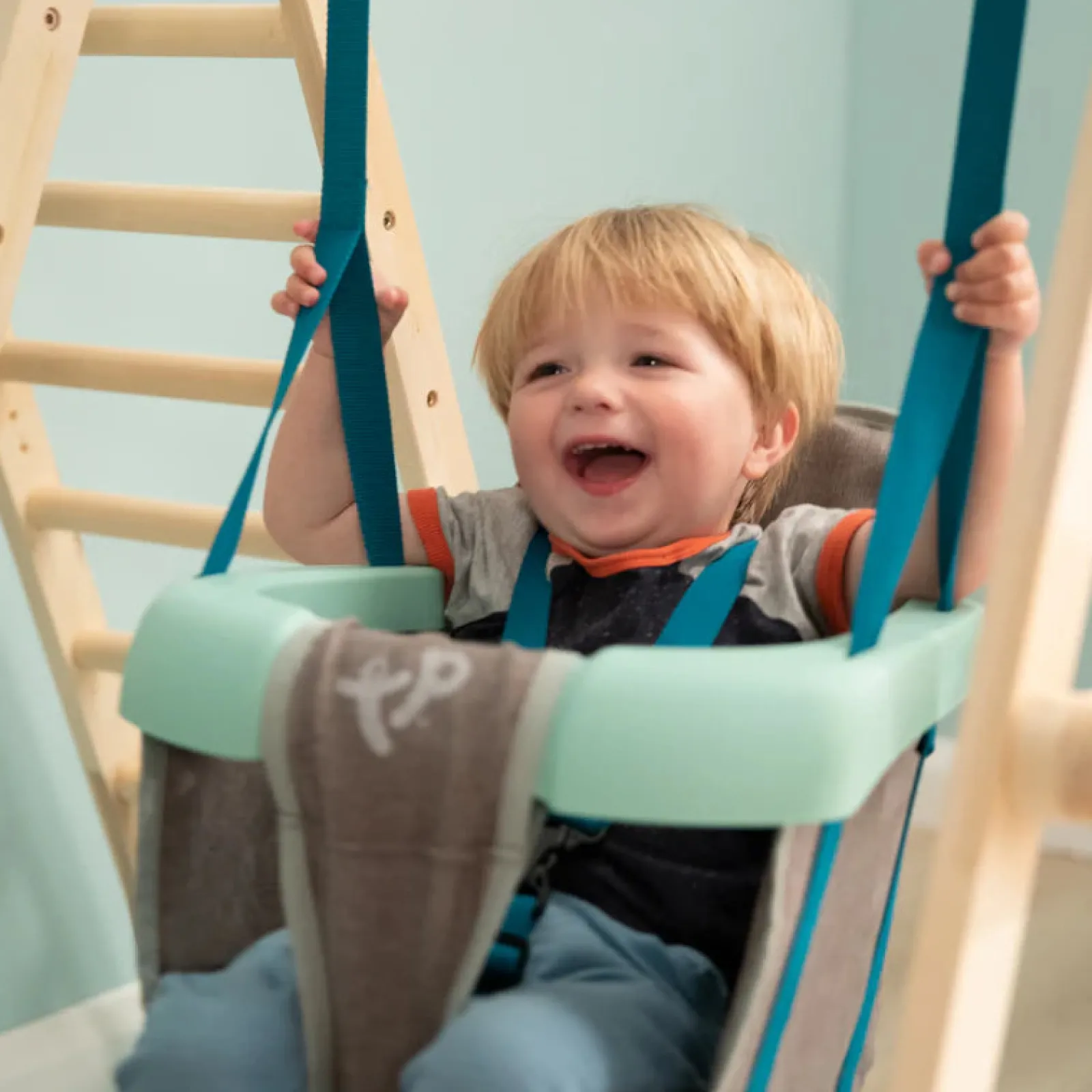 Little Helper Swing & Slide Sets & Garden Play & Trampolines | Kids Climbing Frames & Activity Toys | Indoor Folding Eco FSC Wood Montessori & Pikler Climbing Gym with Swing | Natural | 6m/18m+