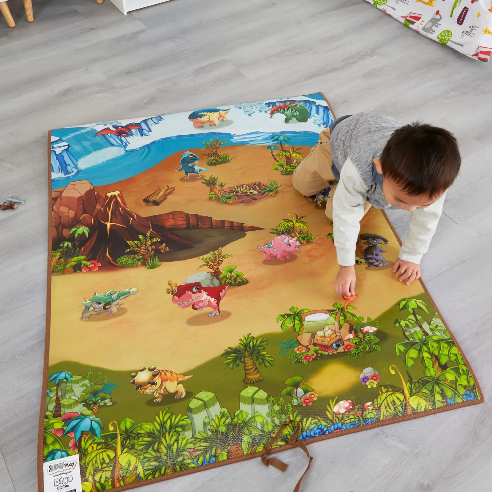 Little Helper Baby Play Mats & Rugs | Play Mats & Rugs | Interactive | Educational Dinosaur Rug & Game | Play Mat with App | 120 x 90cm
