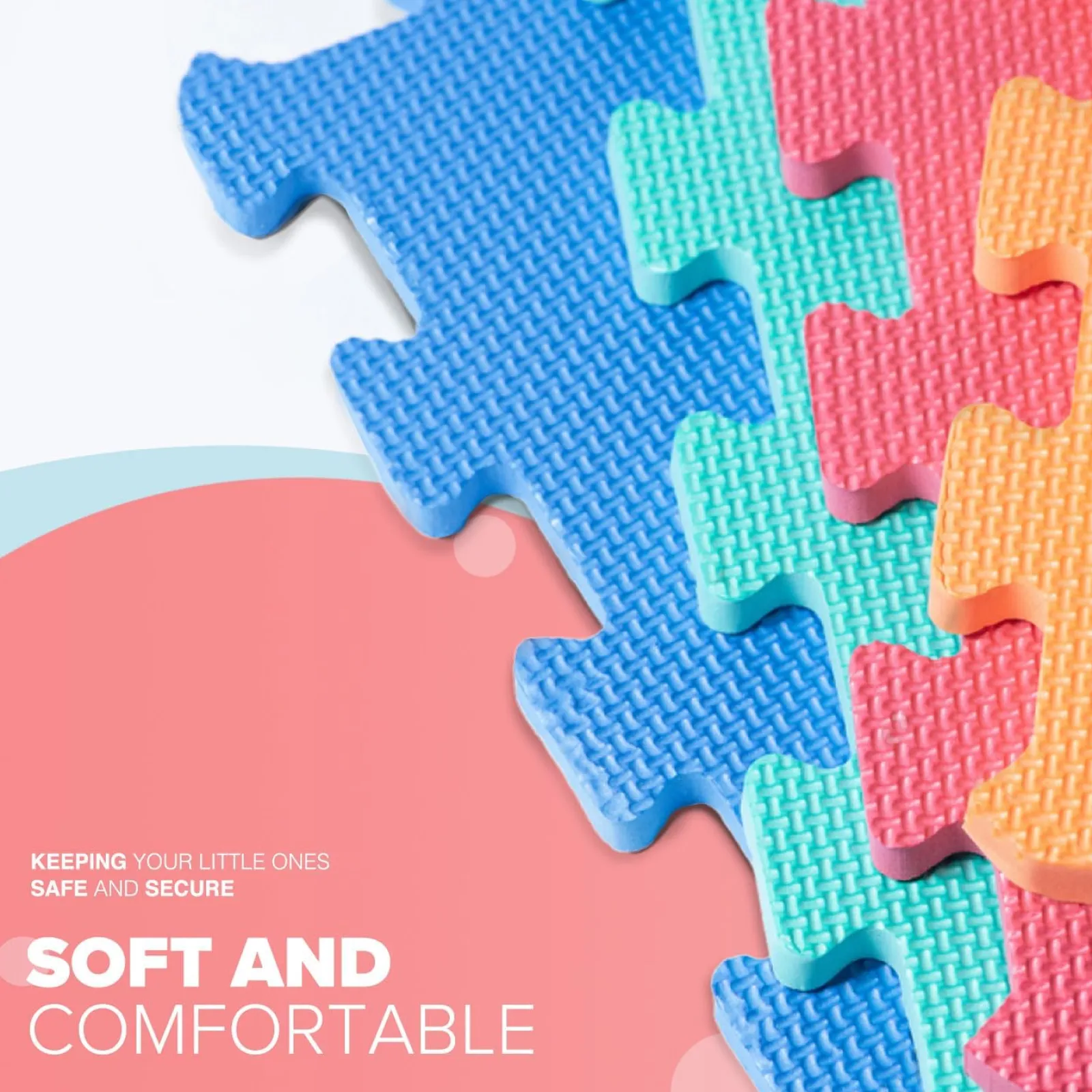 Little Helper Montessori Toys & Products | Activity Toys | Interlocking Montessori Thick Foam Play Floor Mats | Jigsaw Mats for Baby Playpens and Playrooms | Macaron Colours